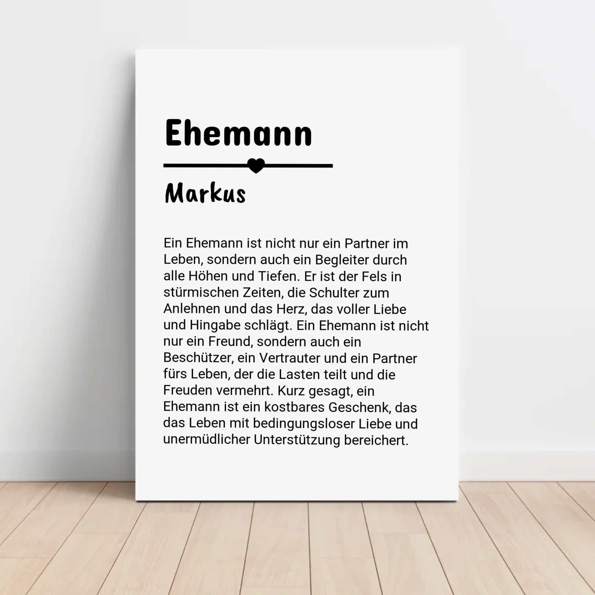 Ehemann Definition Poster Geschenk personalisiert - Cantty