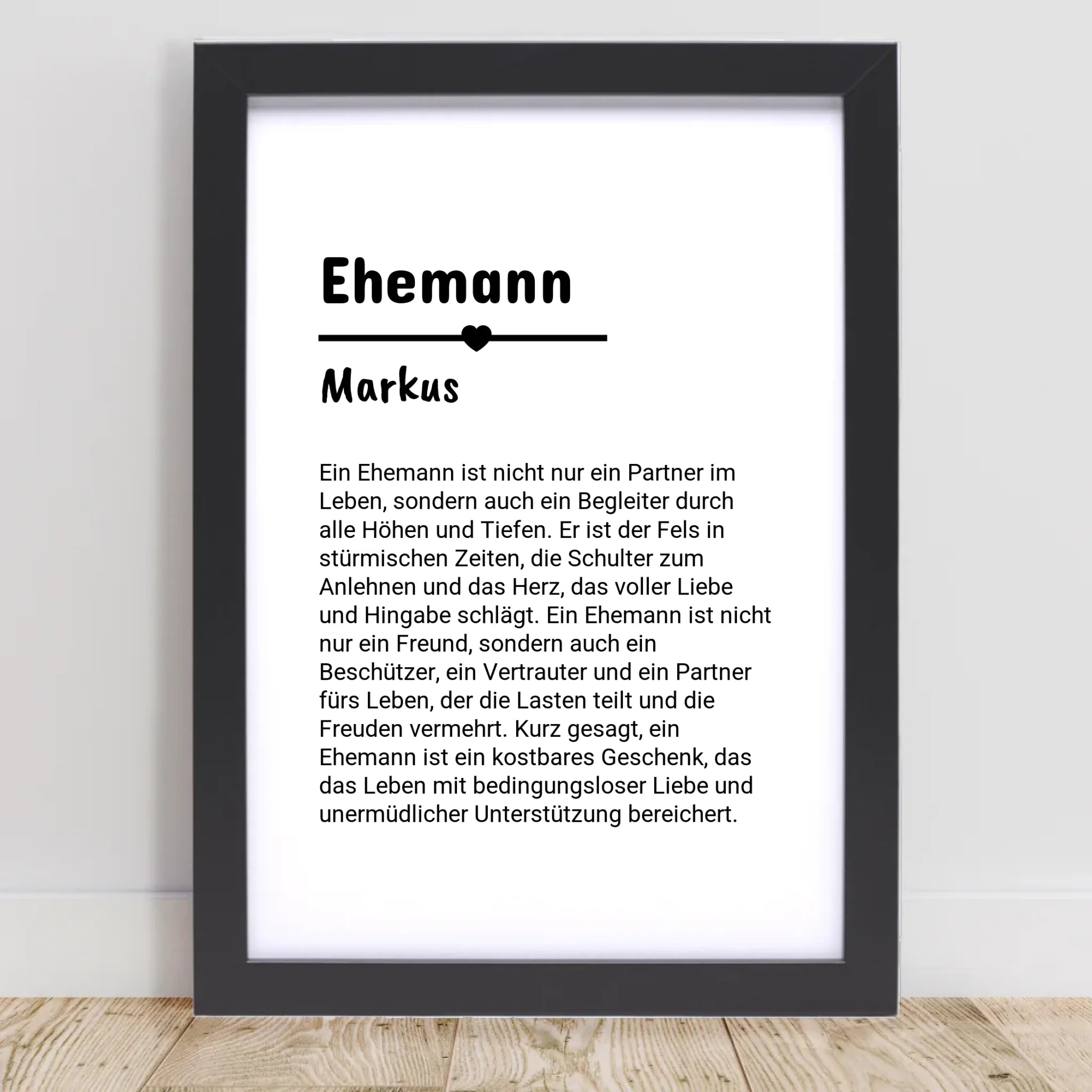 Ehemann Definition Poster Geschenk personalisiert - Cantty