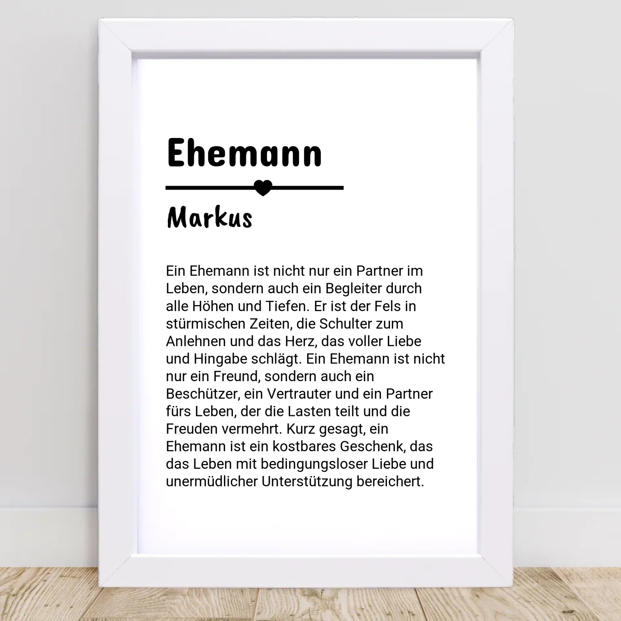 Ehemann Definition Poster Geschenk personalisiert - Cantty