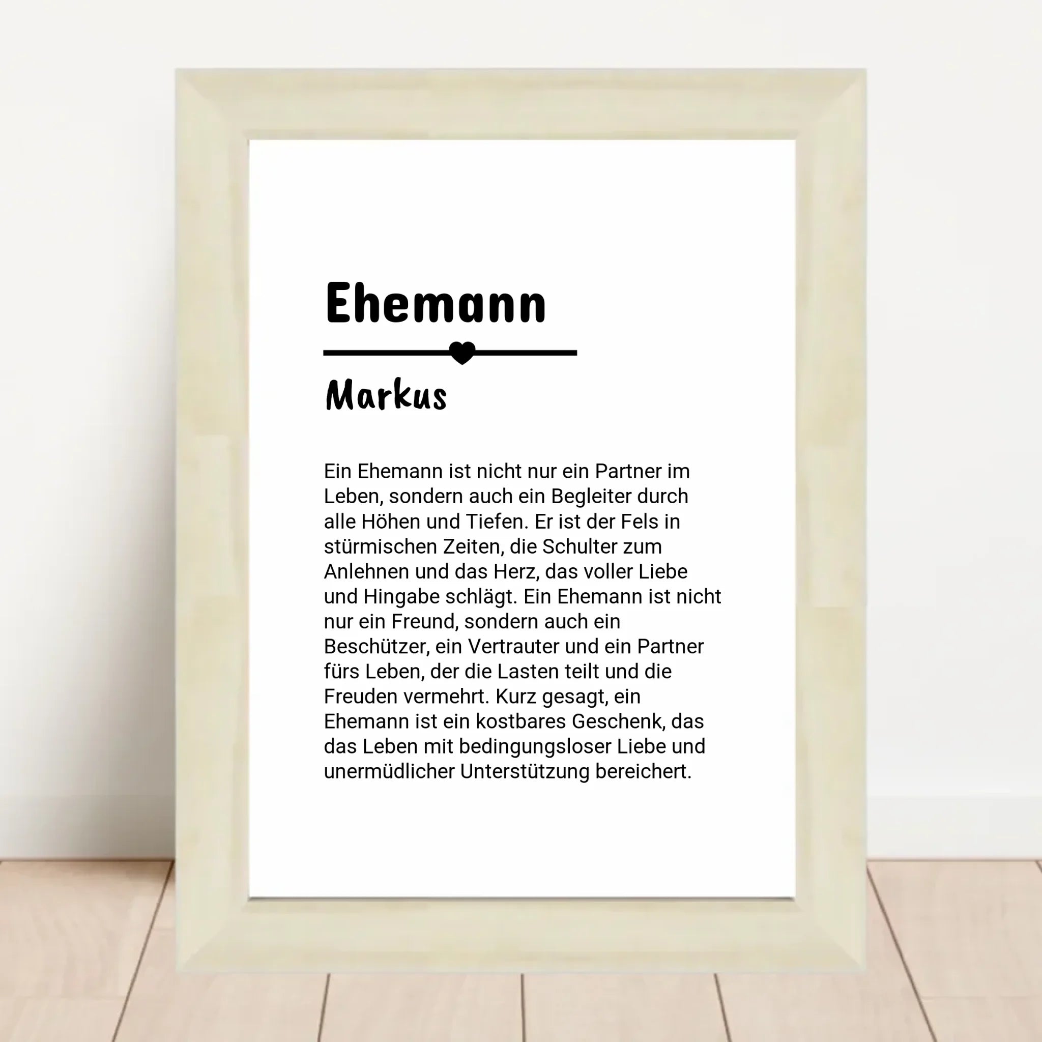 Ehemann Definition Poster Geschenk personalisiert - Cantty