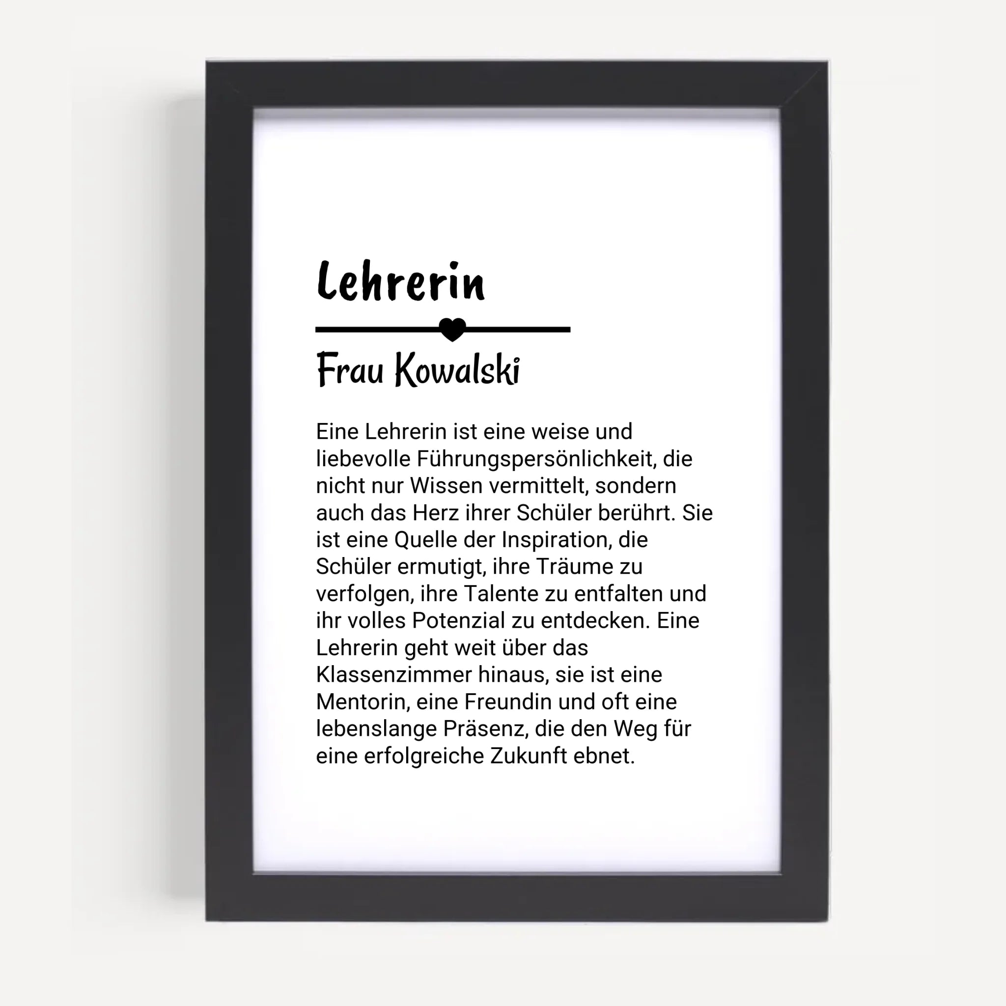 Lehrerin Definition Poster personalisiert - Cantty
