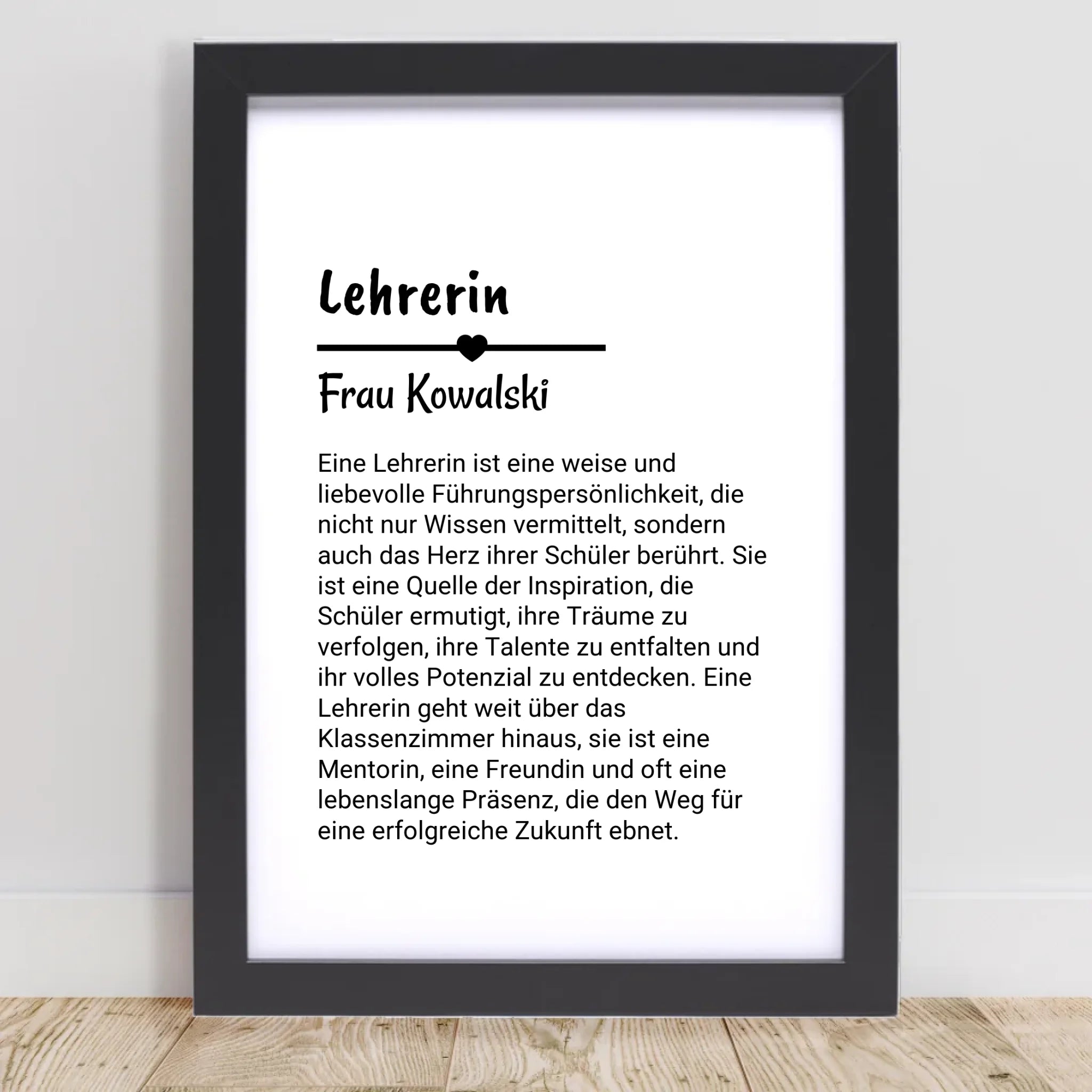 Lehrerin Definition Poster personalisiert - Cantty