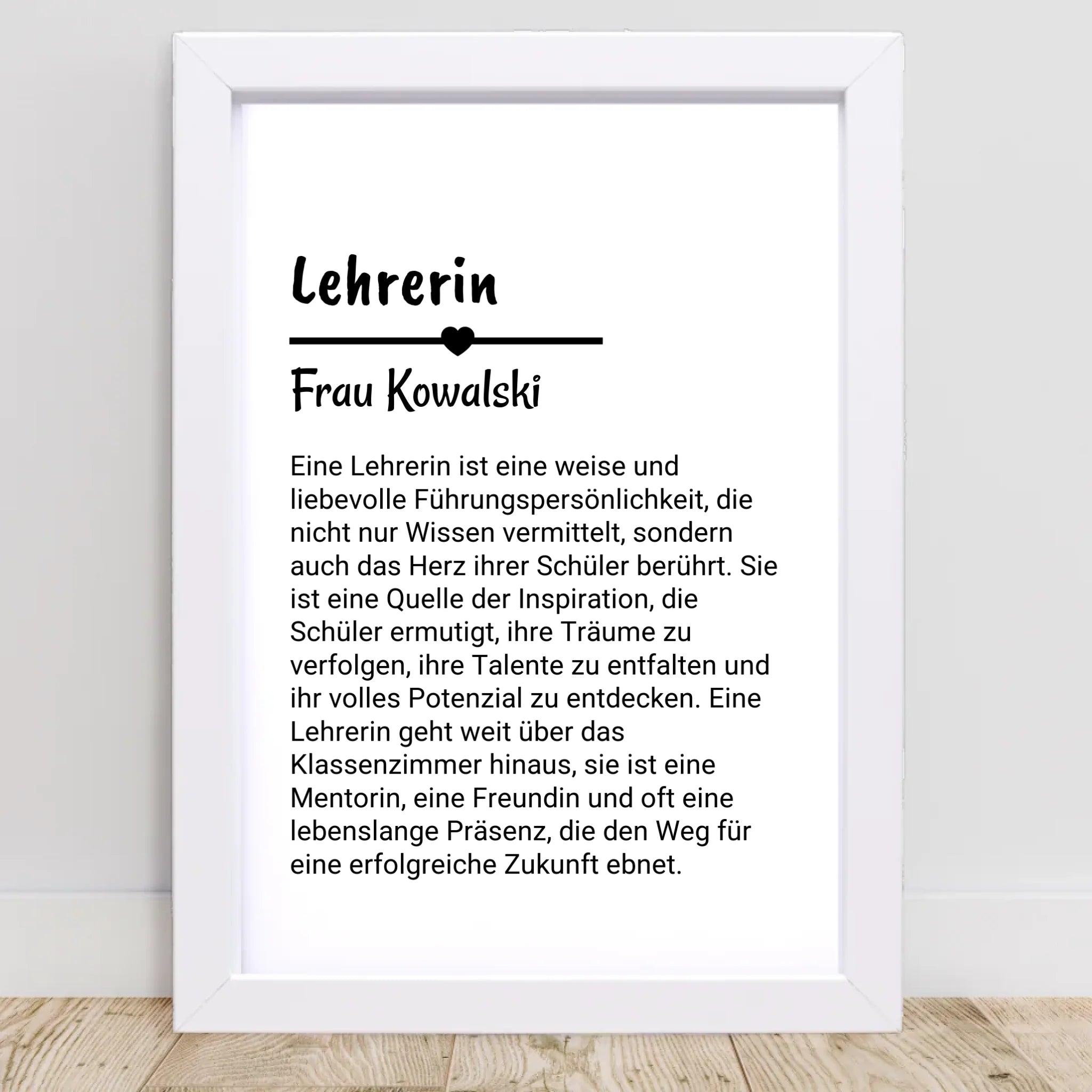 Lehrerin Definition Poster personalisiert - Cantty