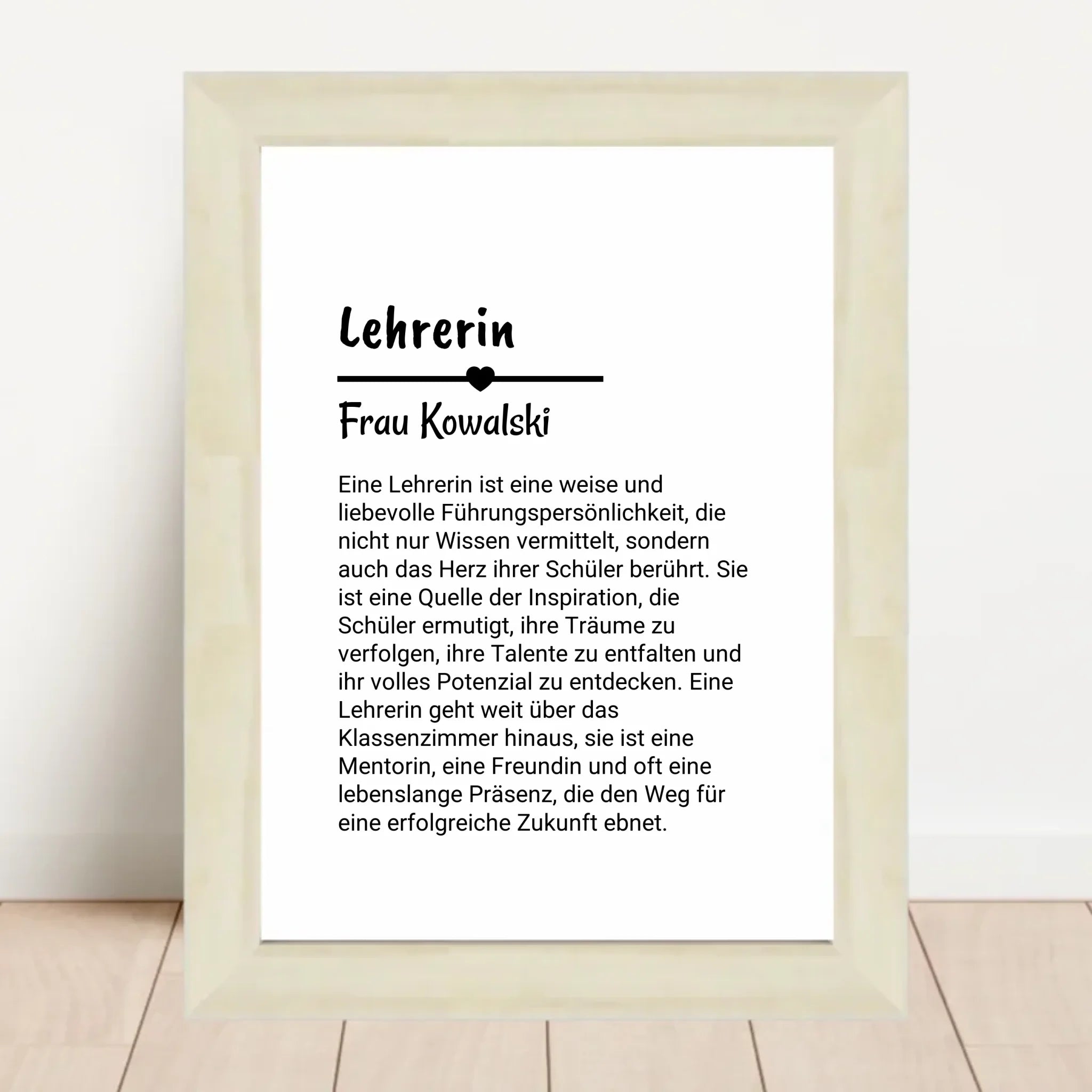 Lehrerin Definition Poster personalisiert - Cantty