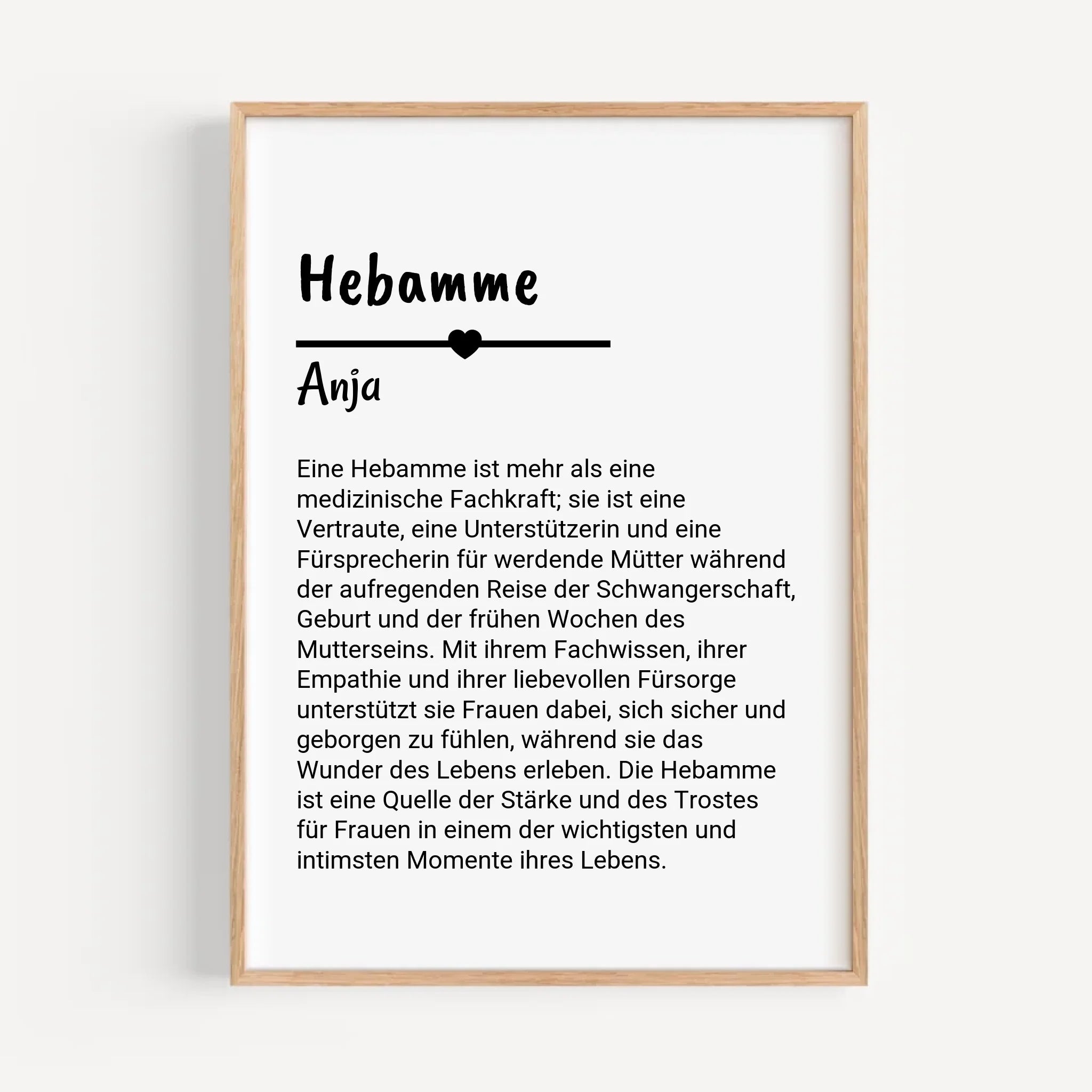 Hebamme Definition Poster Geschenk personalisiert - Cantty