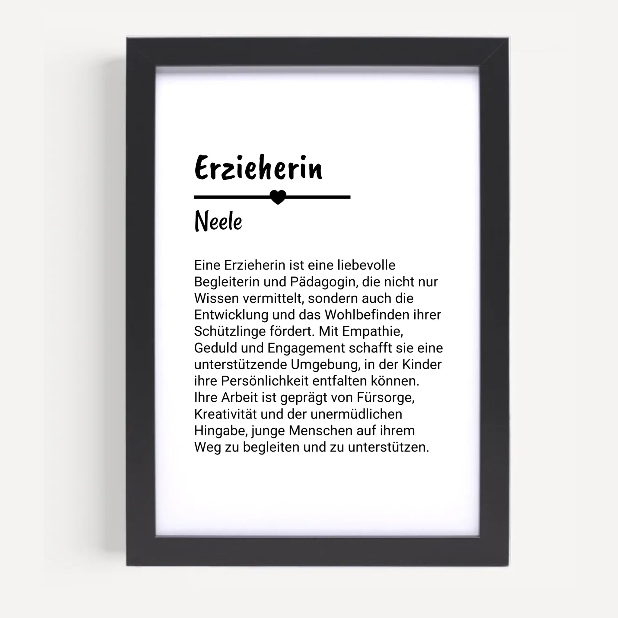 Erzieherin Definition Poster Geschenk personalisiert - Cantty