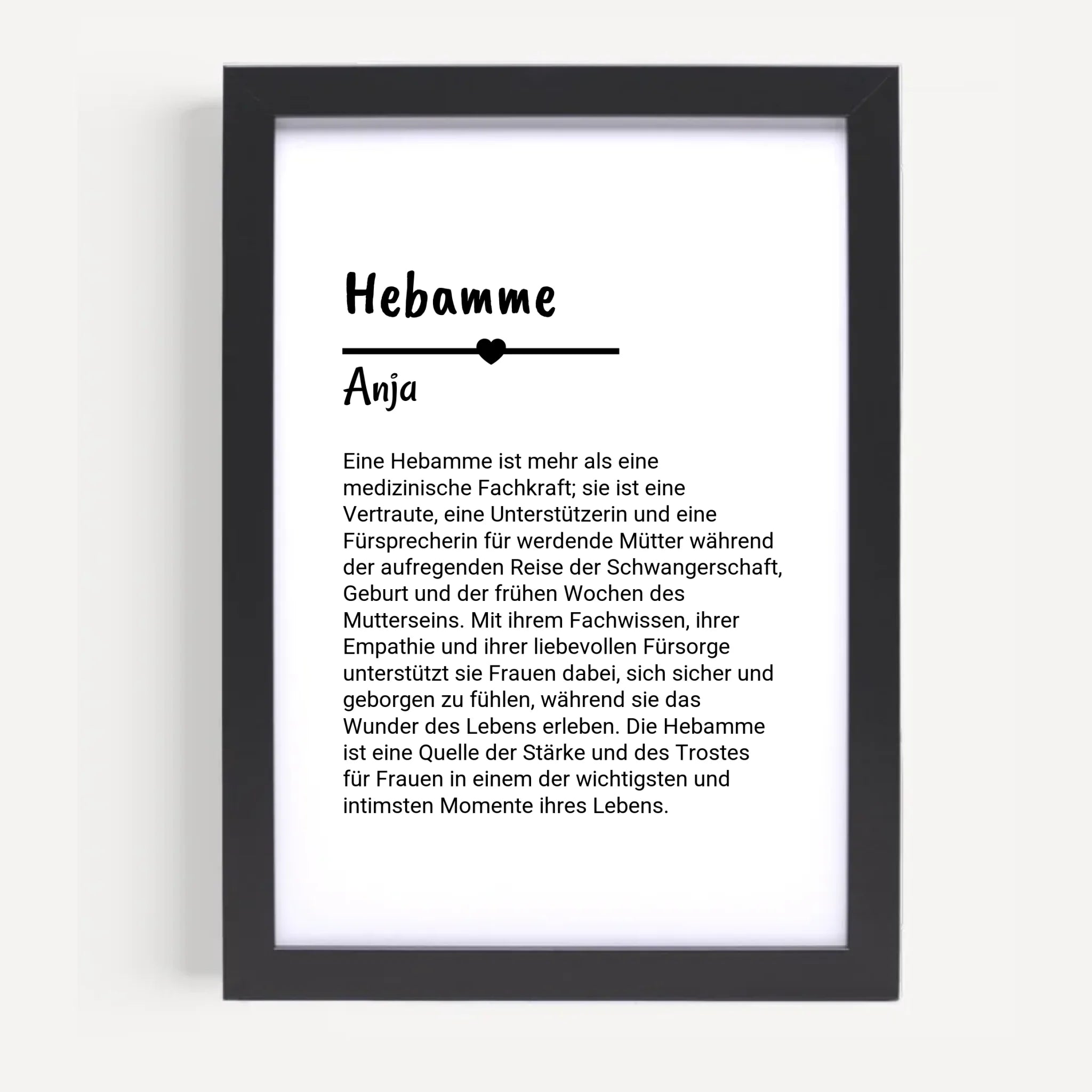 Hebamme Definition Poster Geschenk personalisiert - Cantty