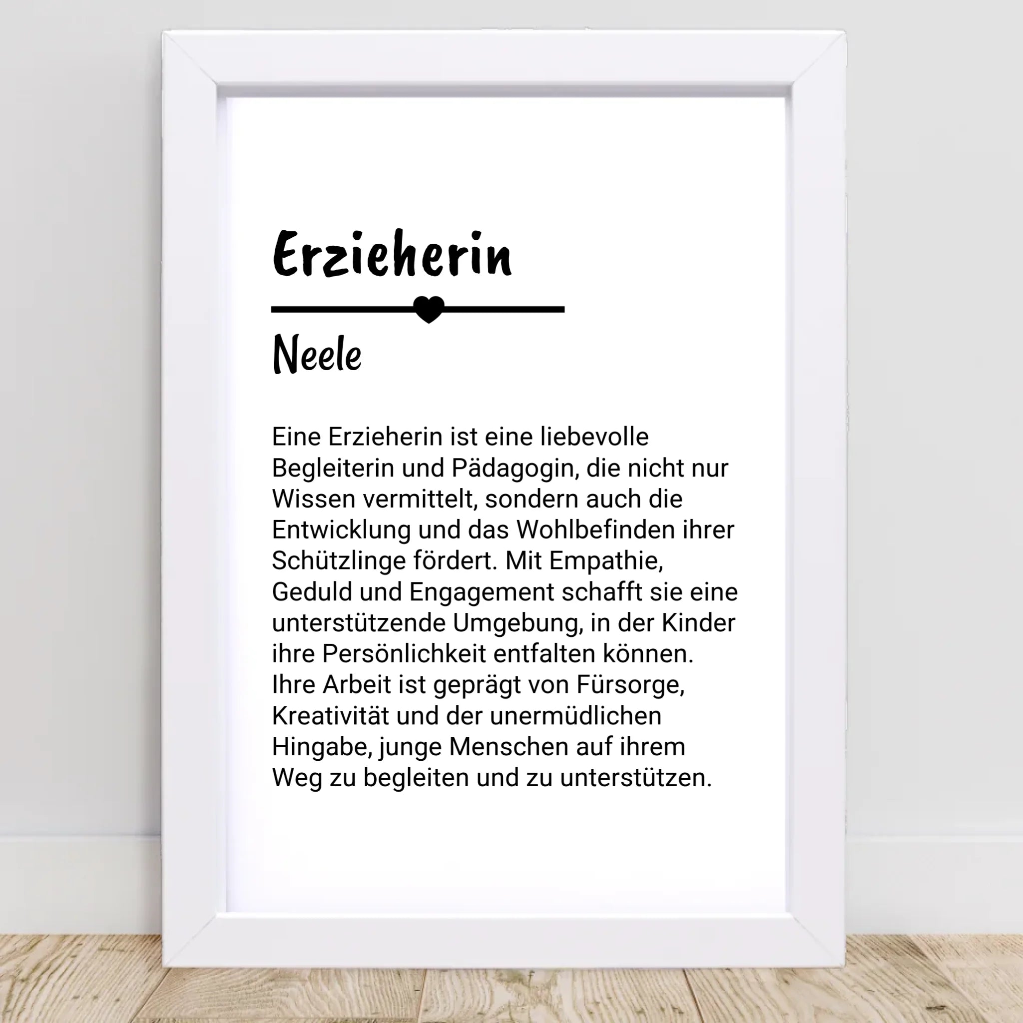 Erzieherin Definition Poster Geschenk personalisiert - Cantty