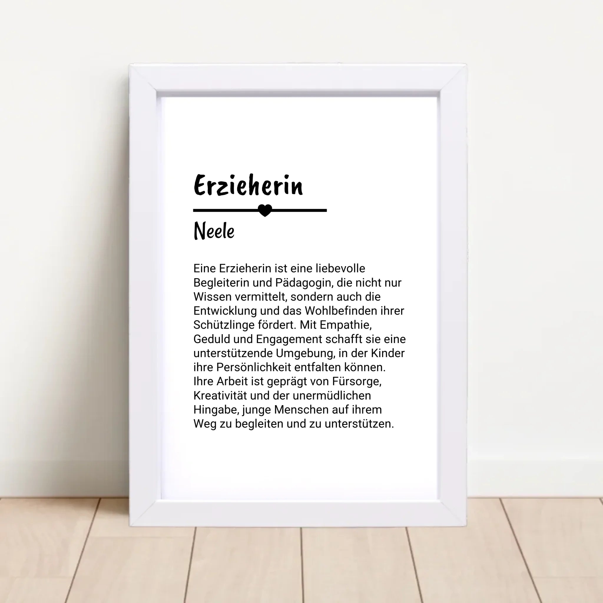 Erzieherin Definition Poster Geschenk personalisiert - Cantty