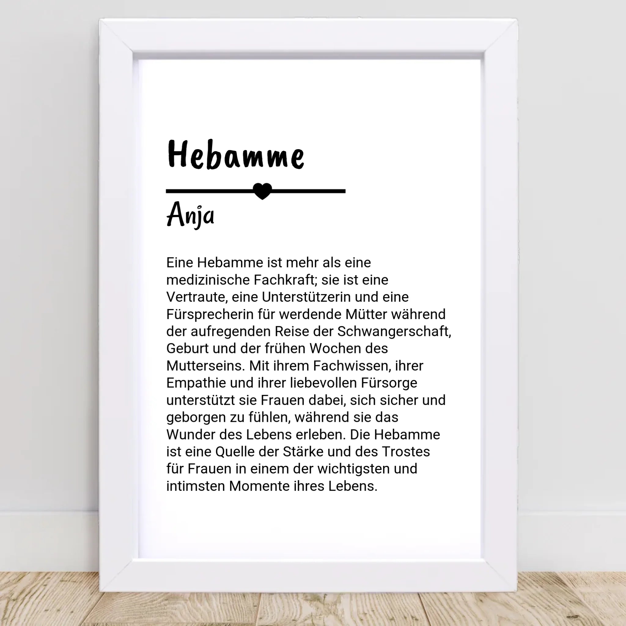 Hebamme Definition Poster Geschenk personalisiert - Cantty
