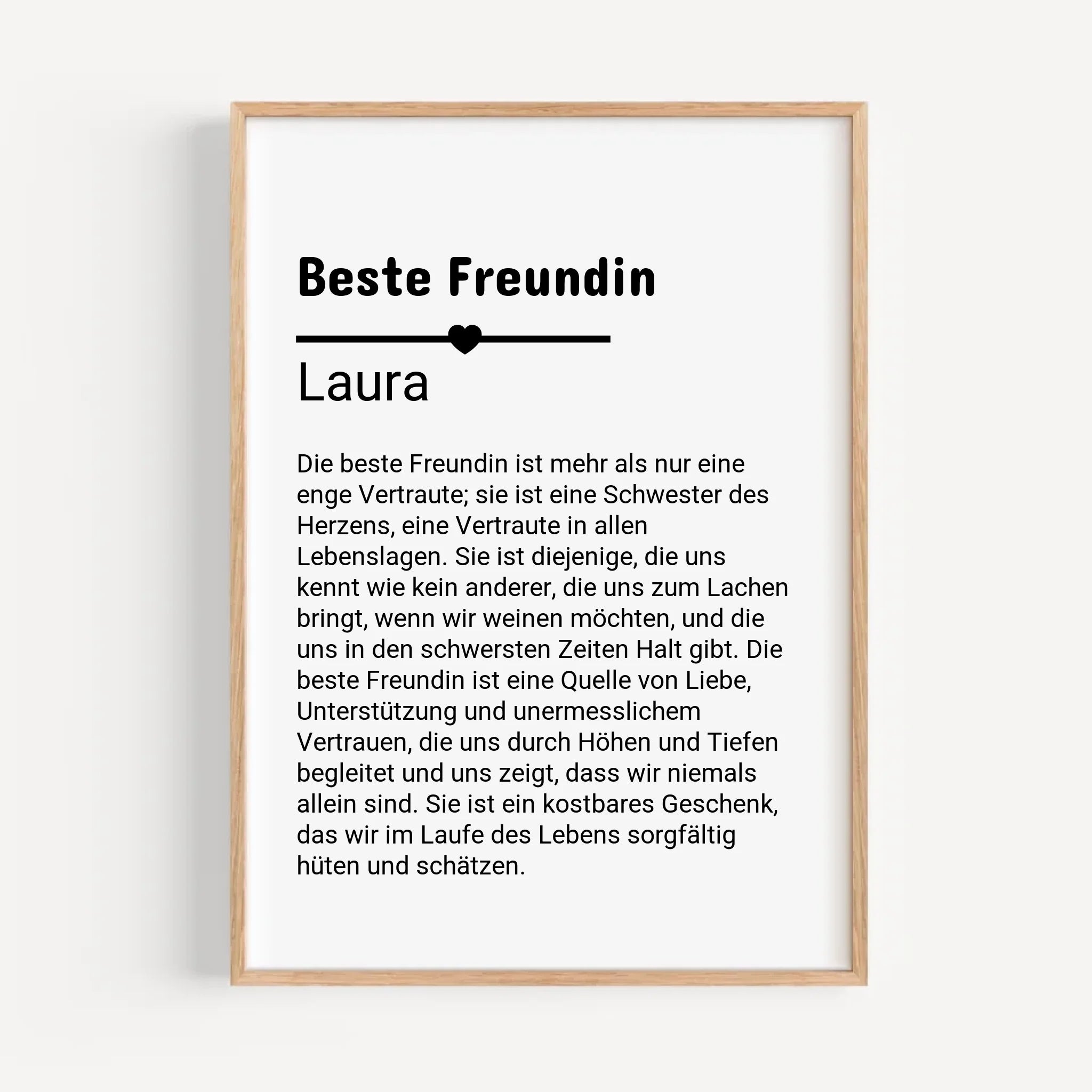 Beste Freundin Definition Poster personalisiert - Cantty