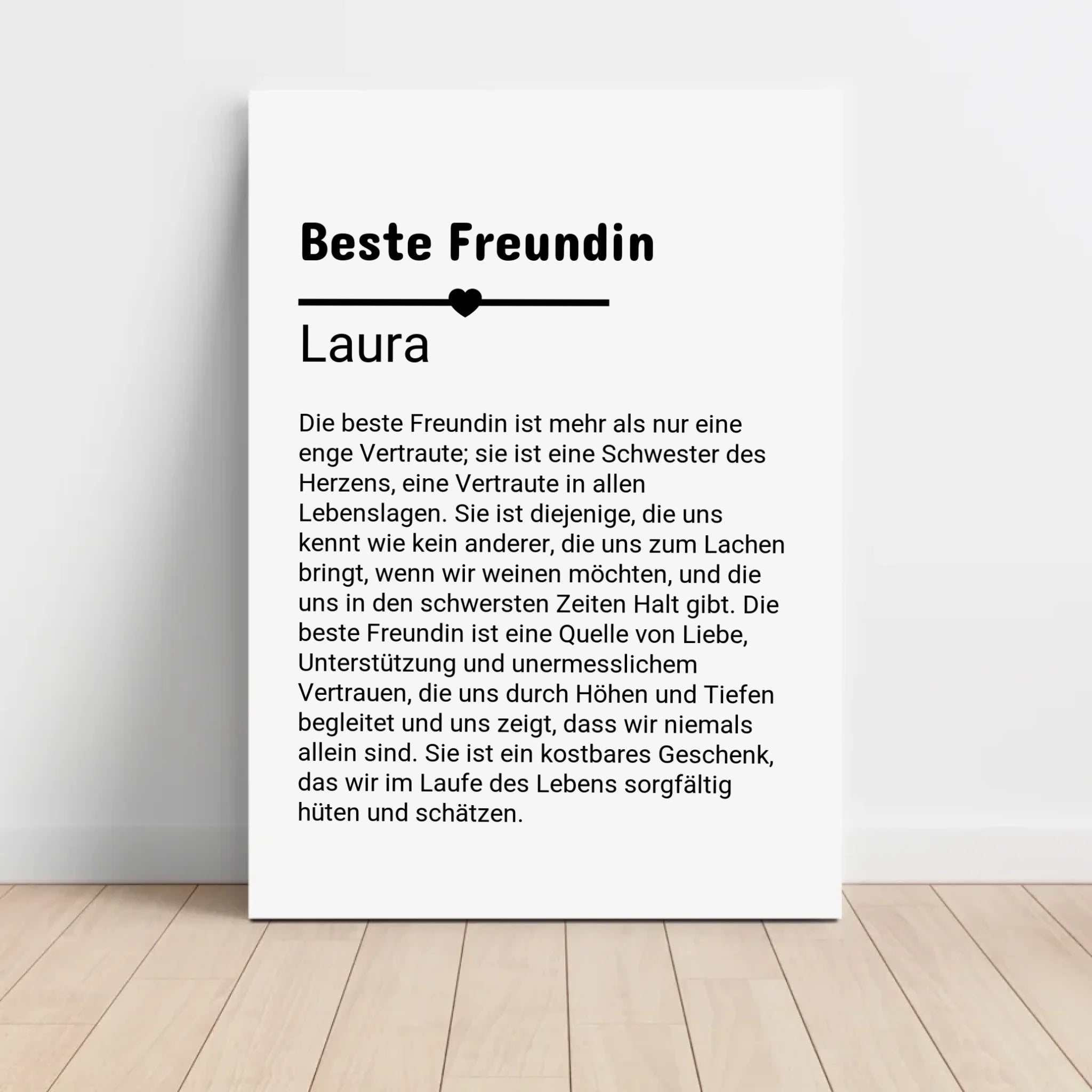 Beste Freundin Definition Poster personalisiert - Cantty
