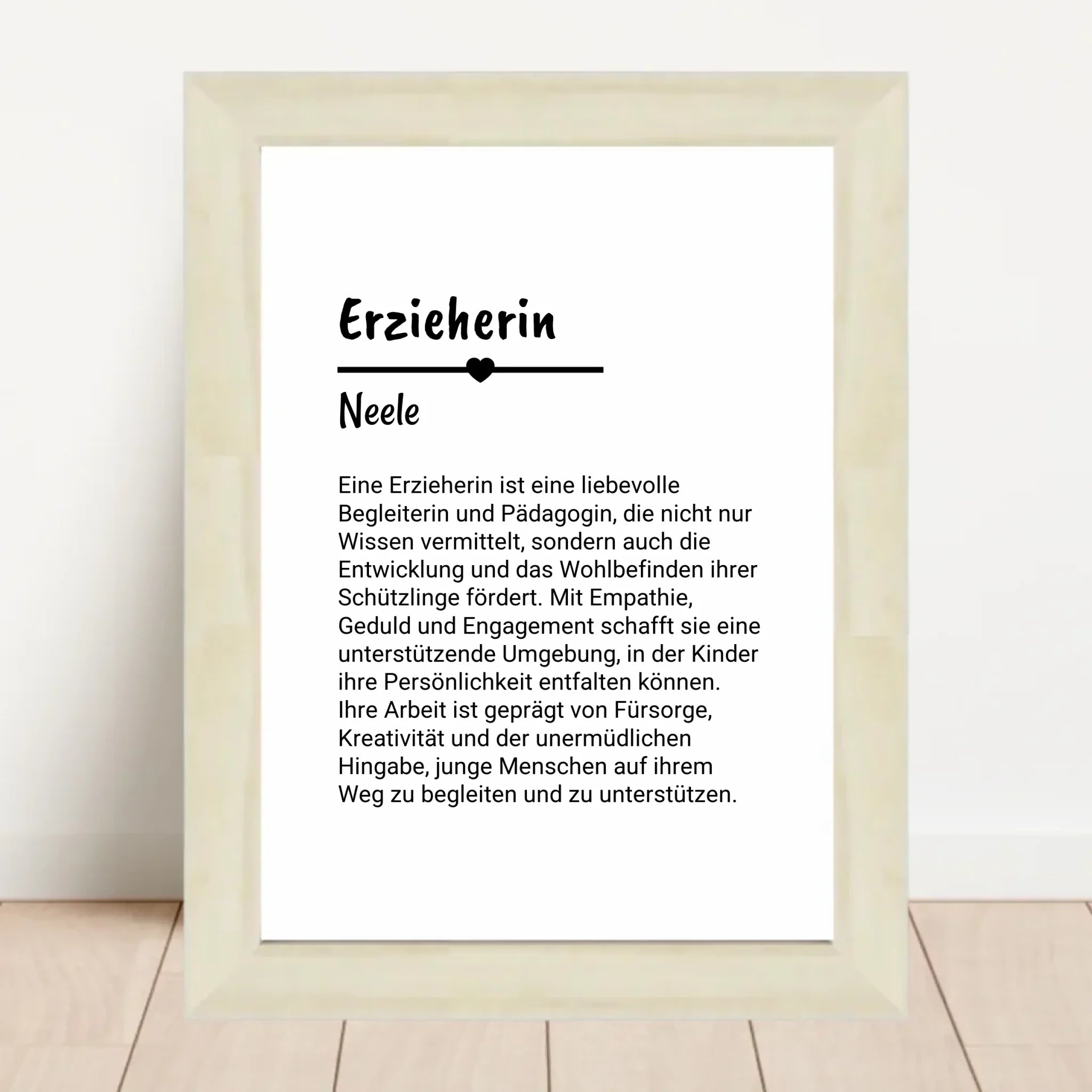 Erzieherin Definition Poster Geschenk personalisiert - Cantty