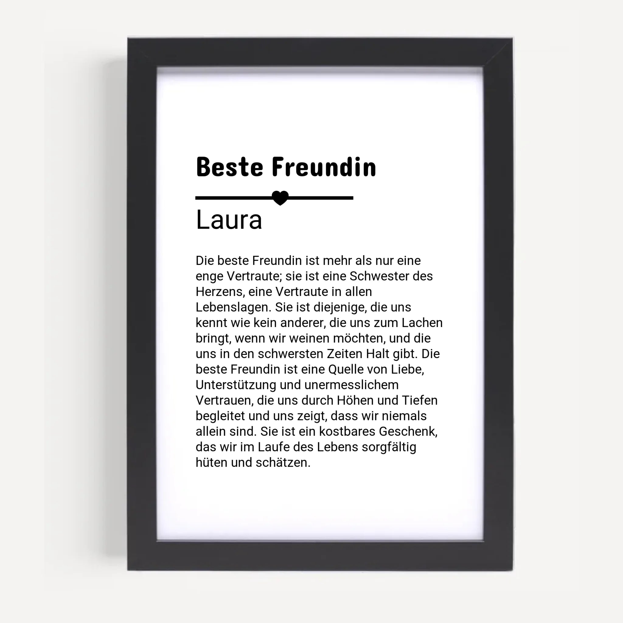 Beste Freundin Definition Poster personalisiert - Cantty