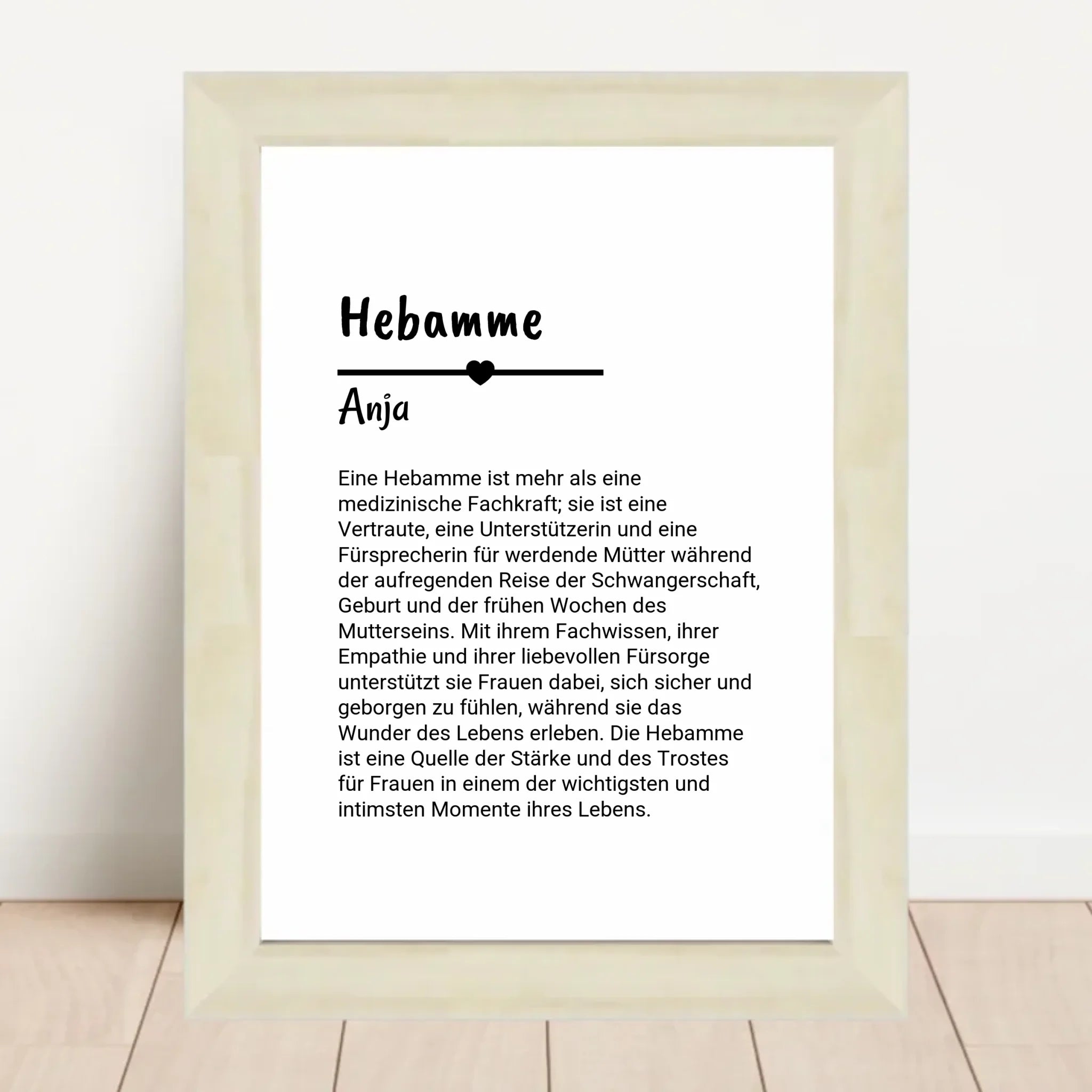 Hebamme Definition Poster Geschenk personalisiert - Cantty