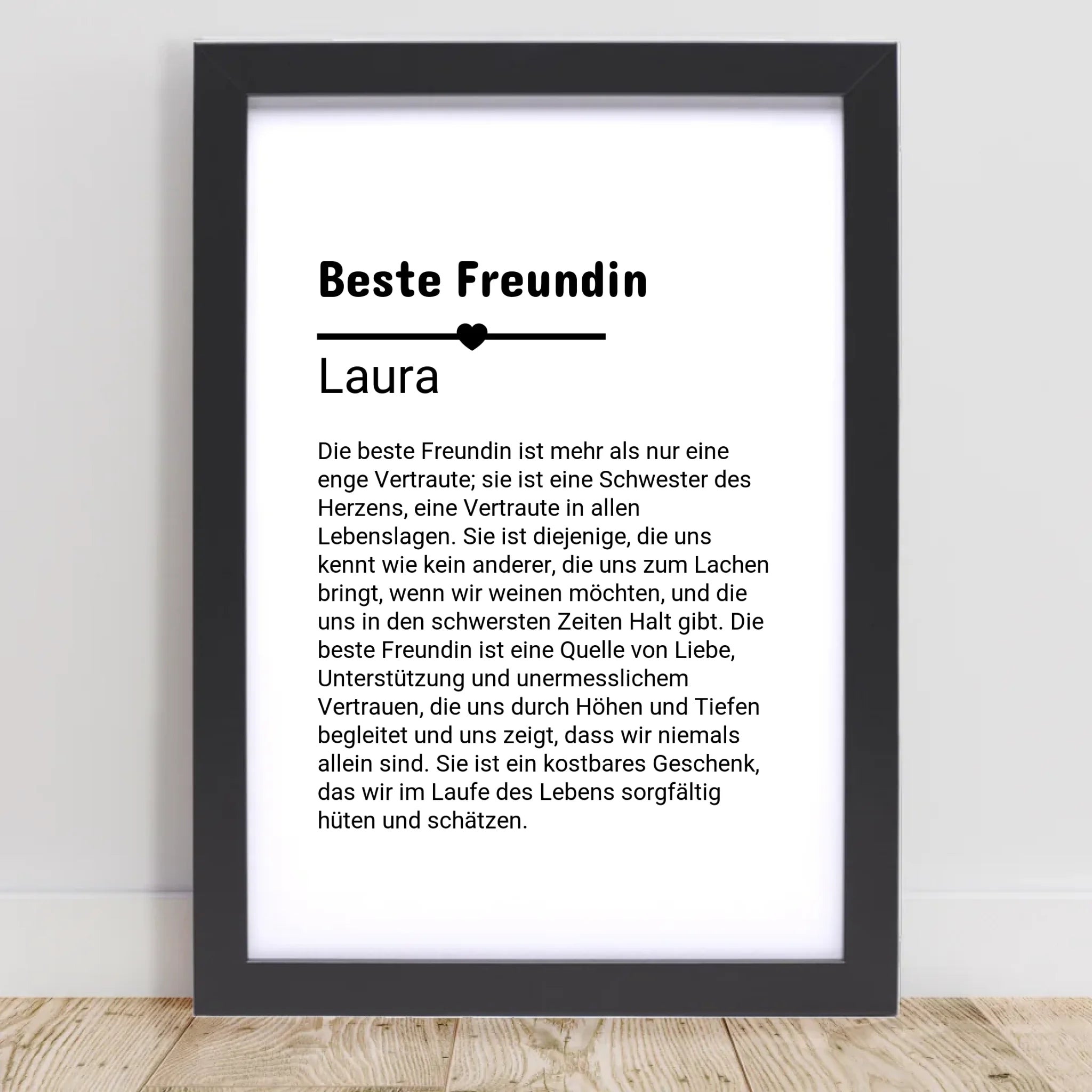 Beste Freundin Definition Poster personalisiert - Cantty
