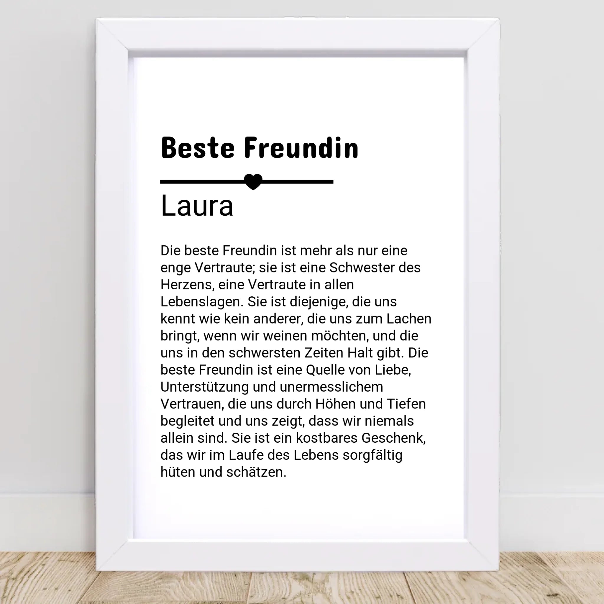 Beste Freundin Definition Poster personalisiert - Cantty