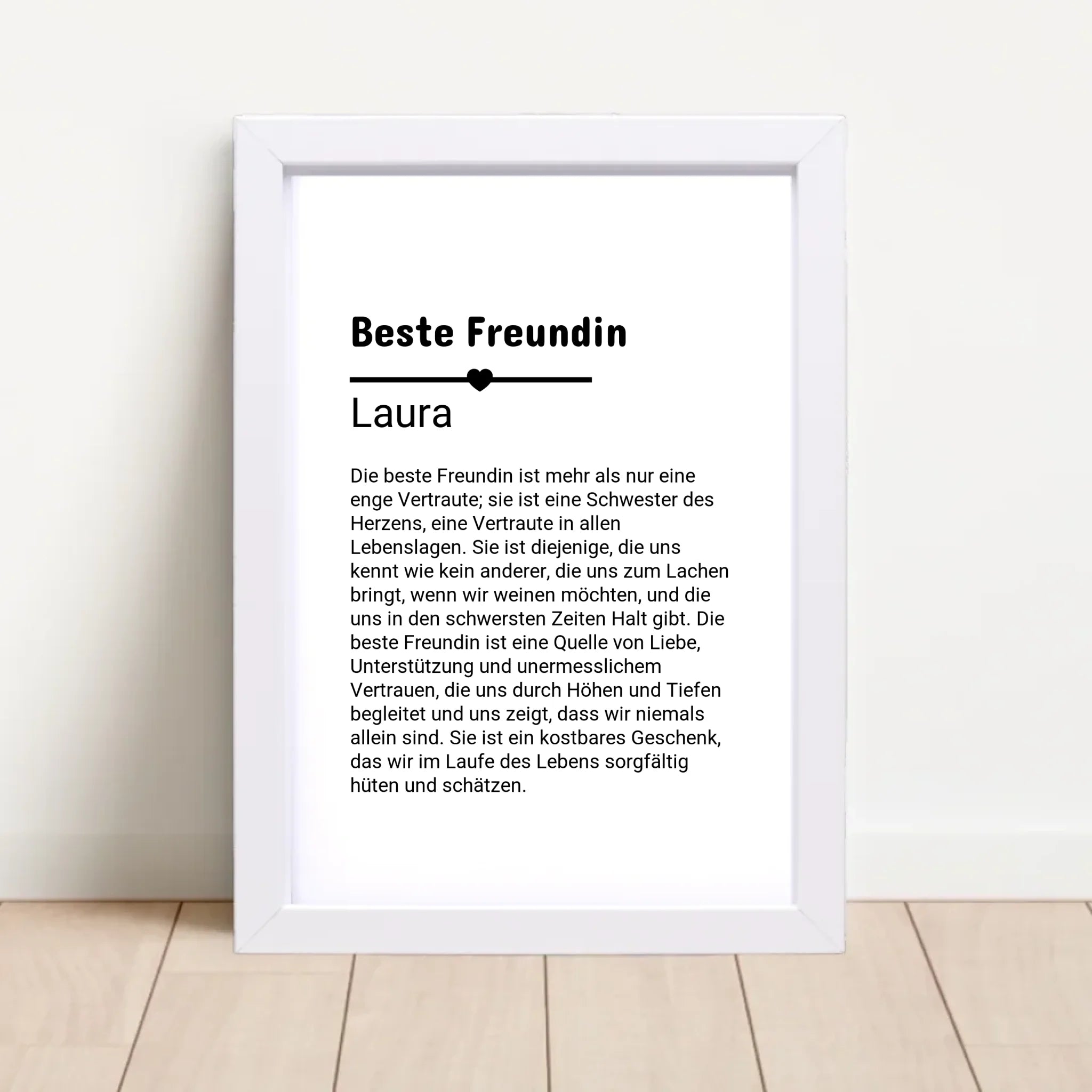 Beste Freundin Definition Poster personalisiert - Cantty