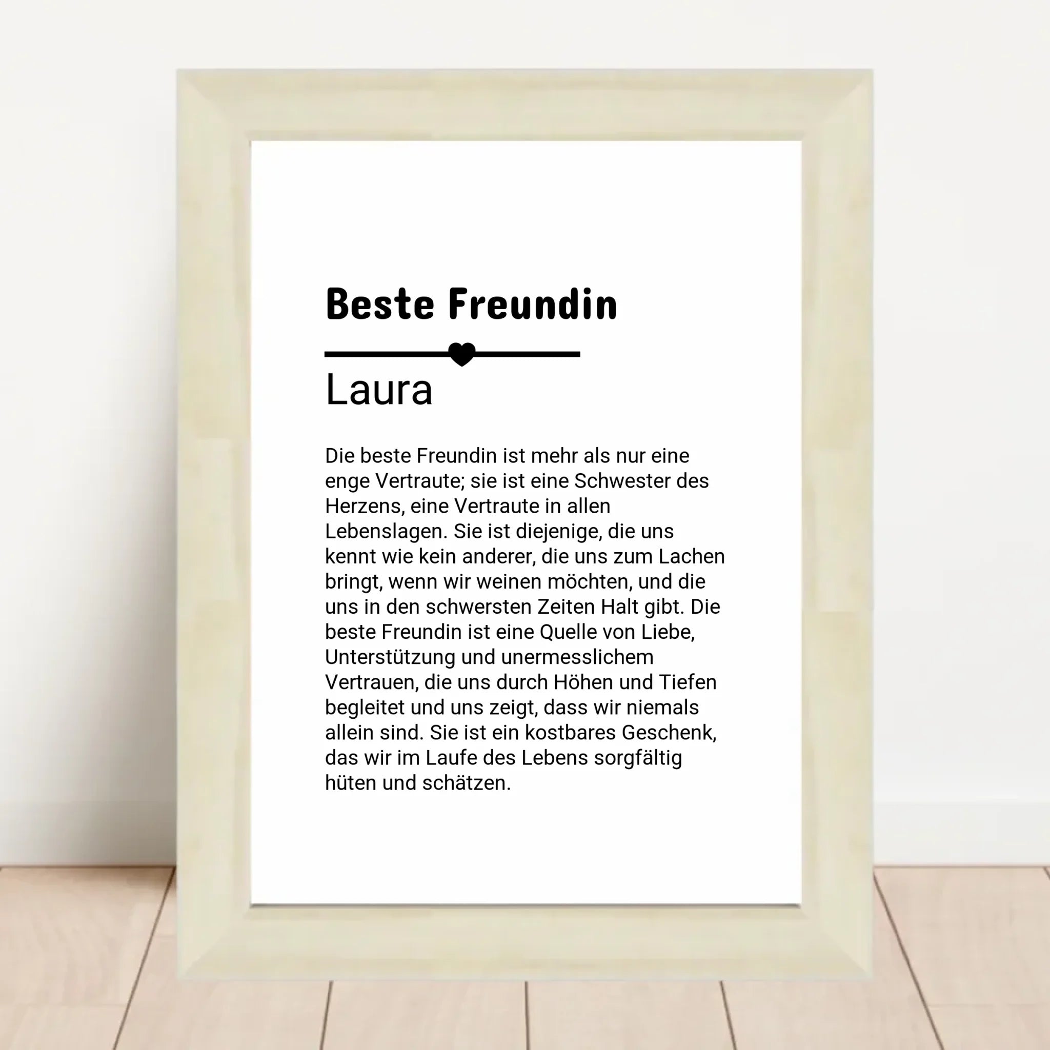 Beste Freundin Definition Poster personalisiert - Cantty