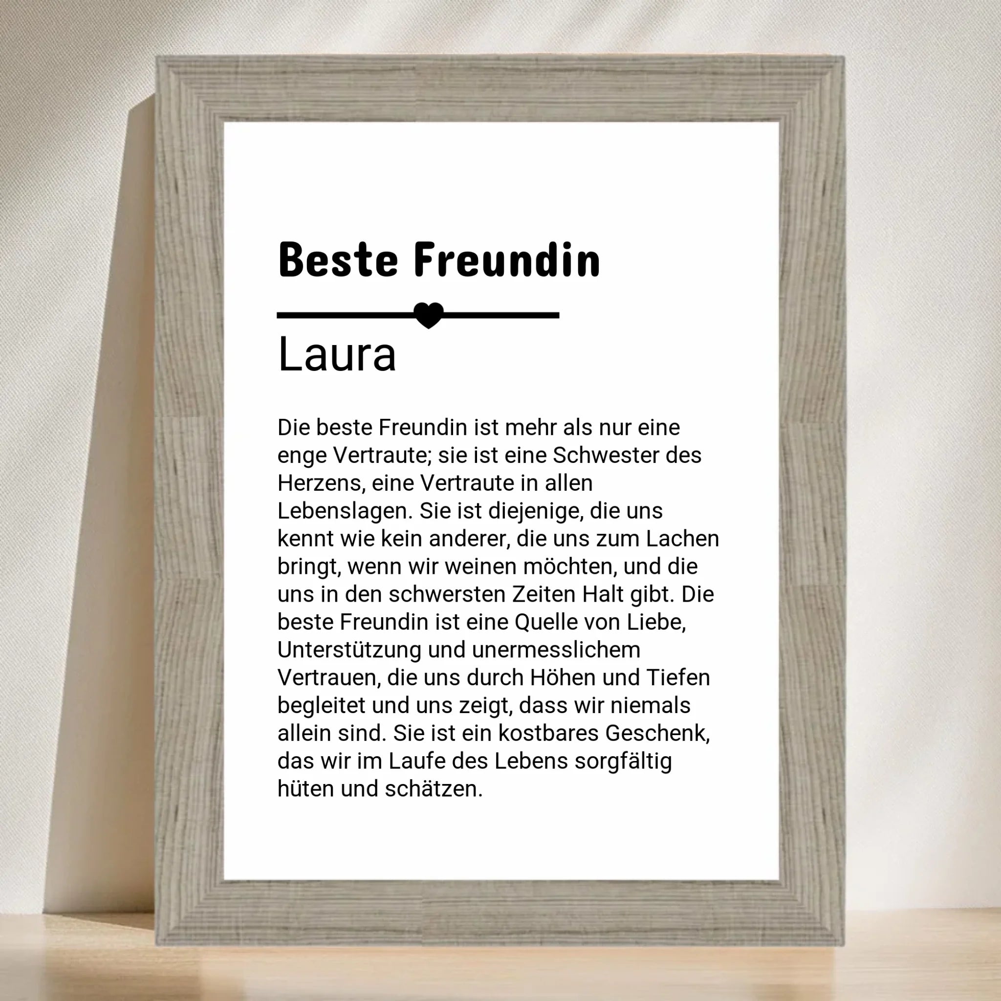 Beste Freundin Definition Poster personalisiert - Cantty