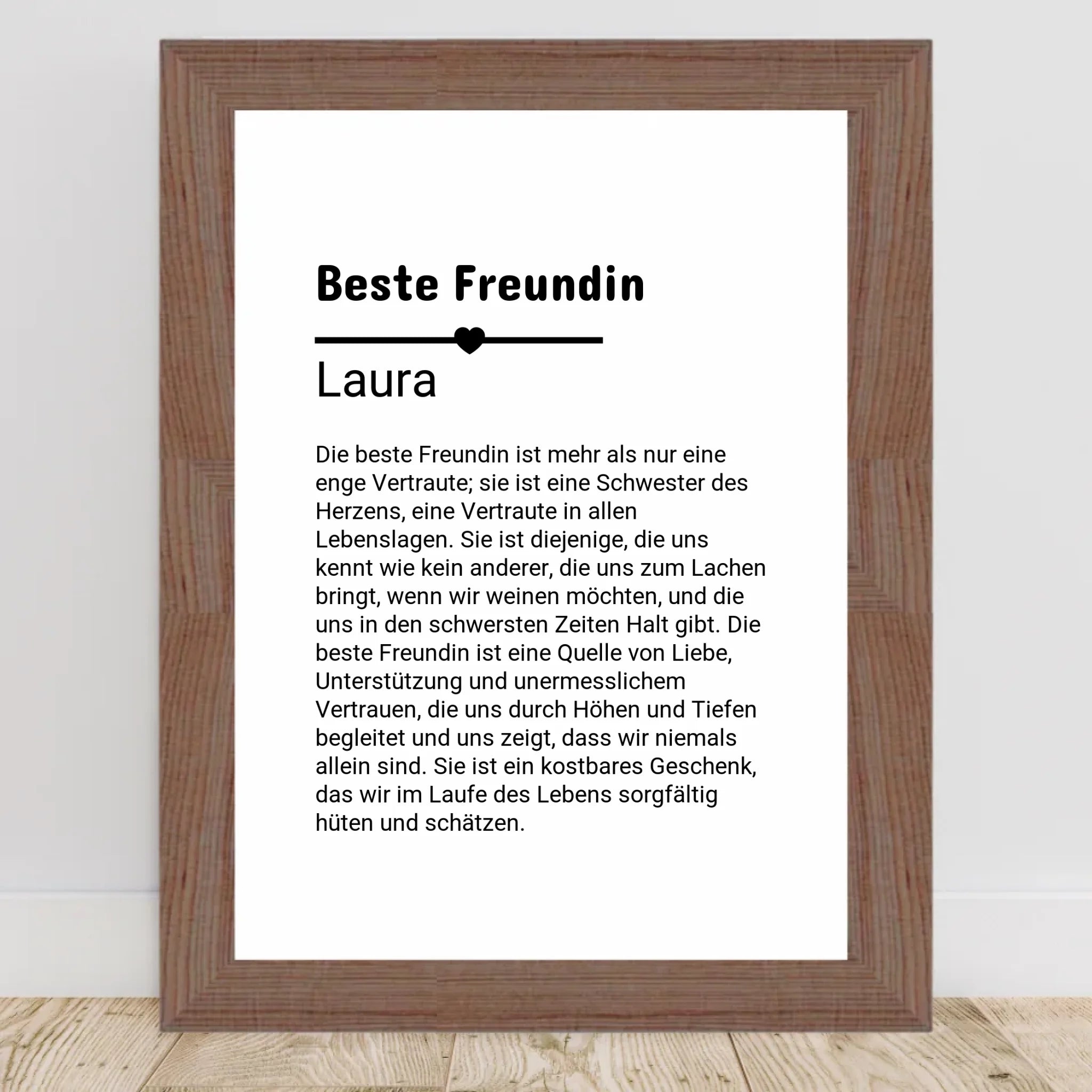 Beste Freundin Definition Poster personalisiert - Cantty