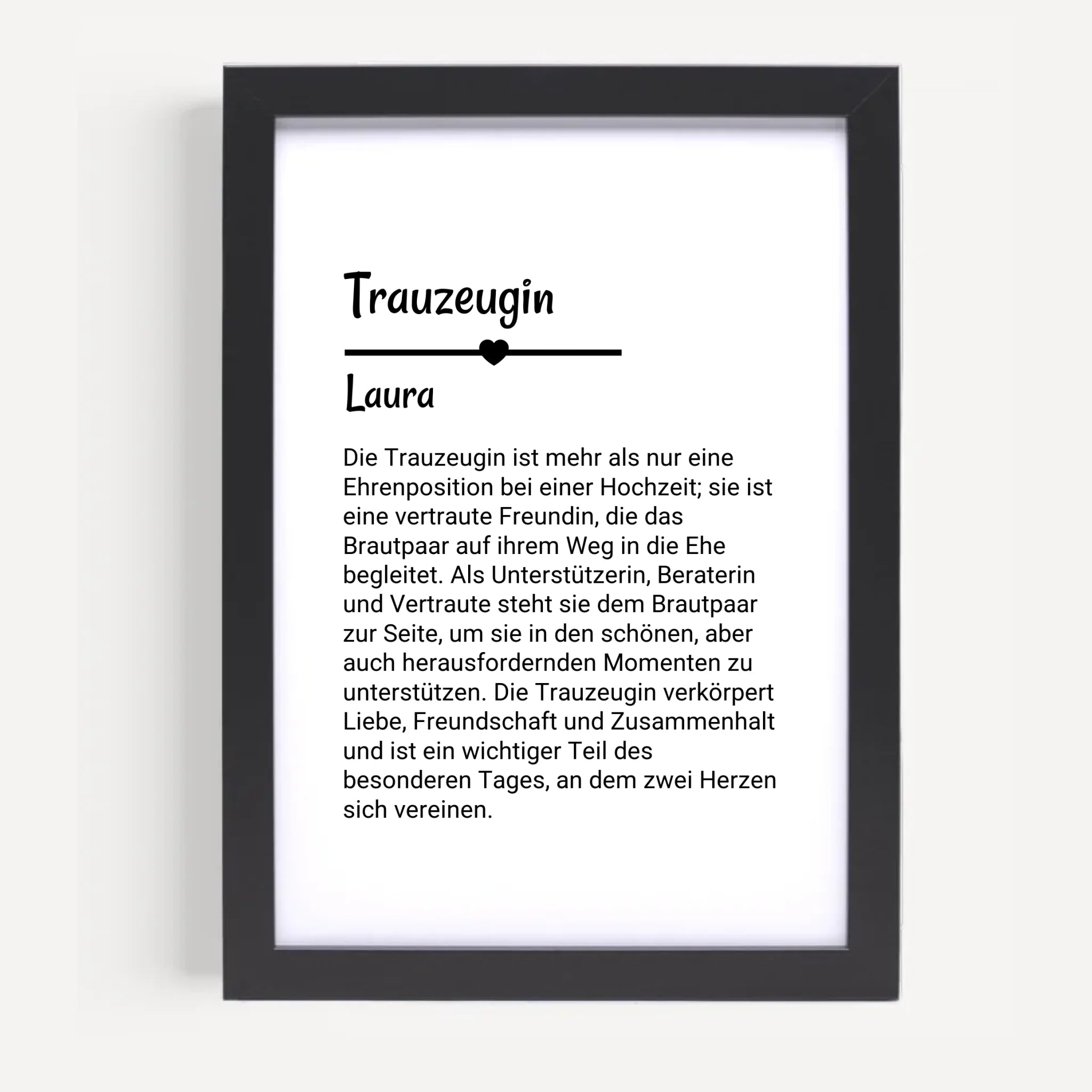 Trauzeugin Definition Poster Geschenk personalisiert - Cantty