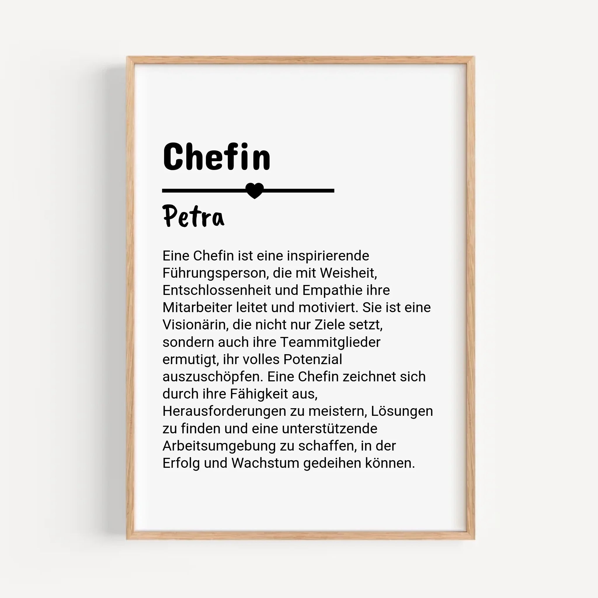Chefin Definition Poster Geschenk personalisiert - Cantty
