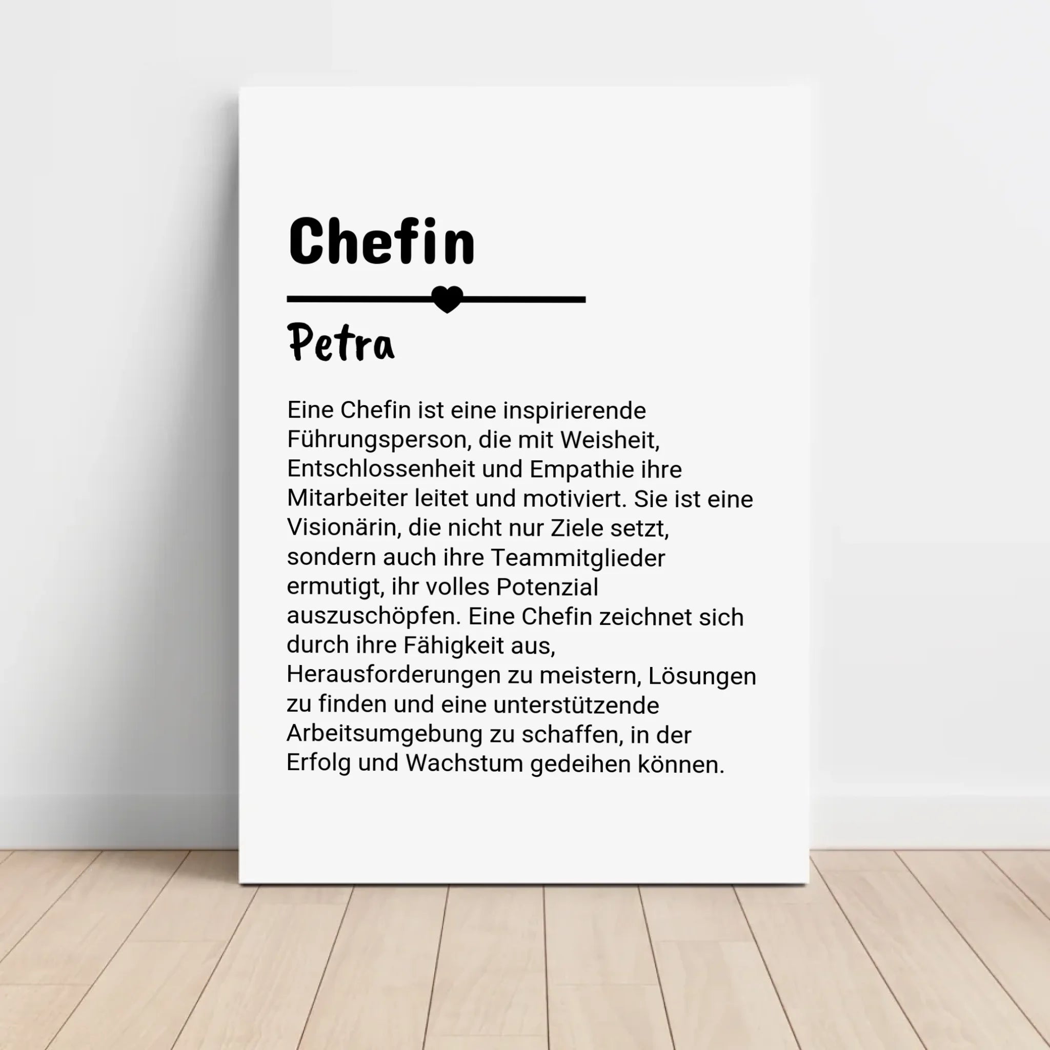 Chefin Definition Poster Geschenk personalisiert - Cantty