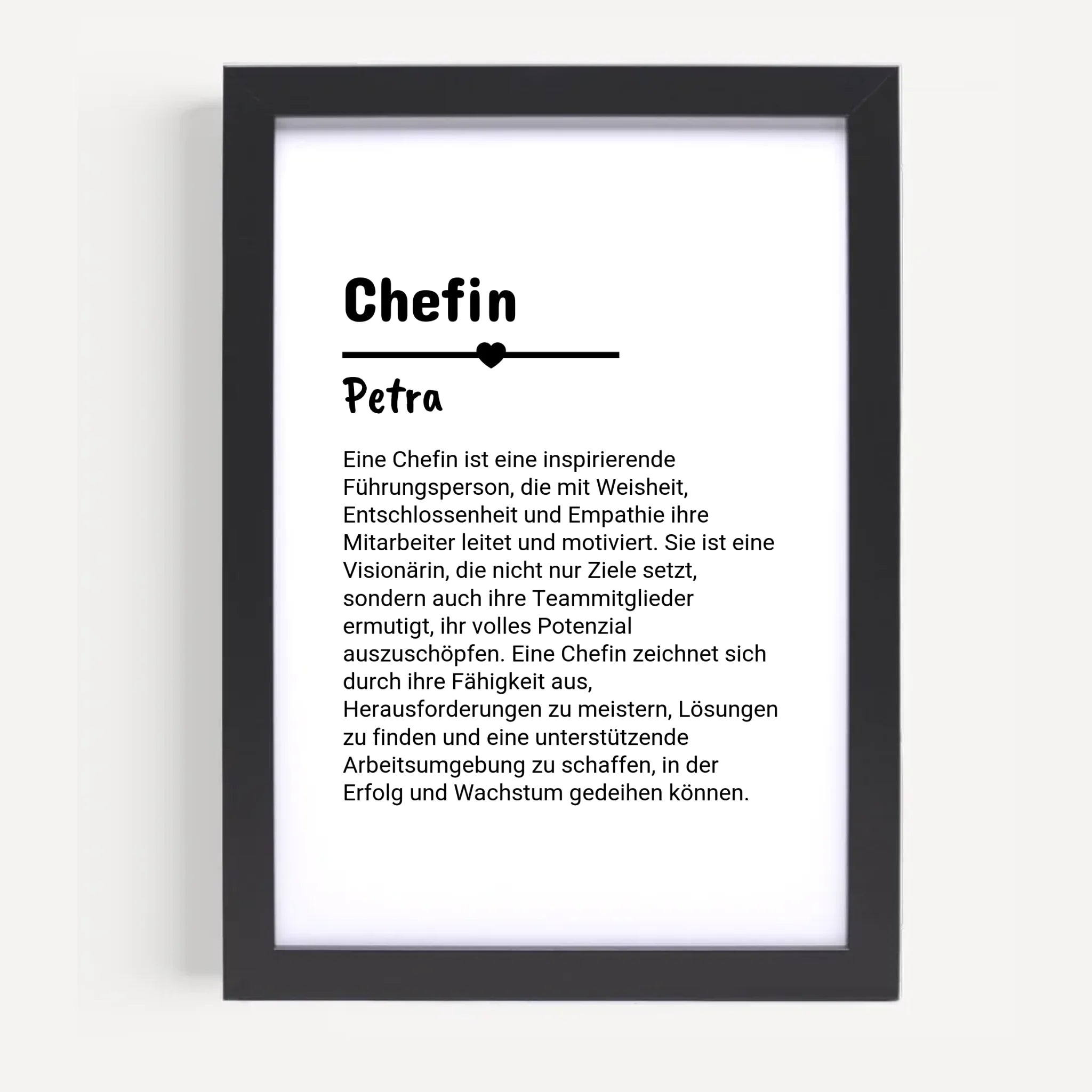 Chefin Definition Poster Geschenk personalisiert - Cantty