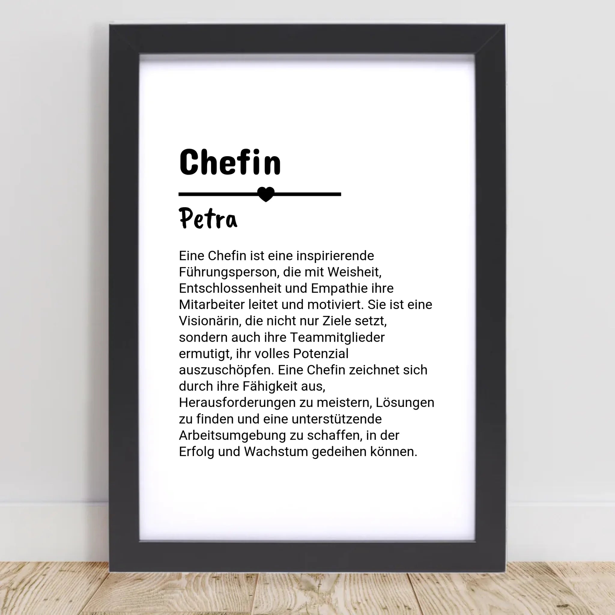 Chefin Definition Poster Geschenk personalisiert - Cantty