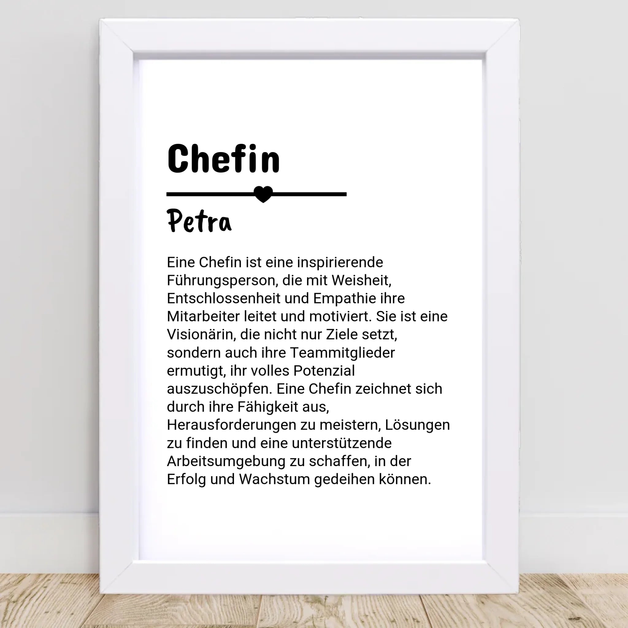 Chefin Definition Poster Geschenk personalisiert - Cantty