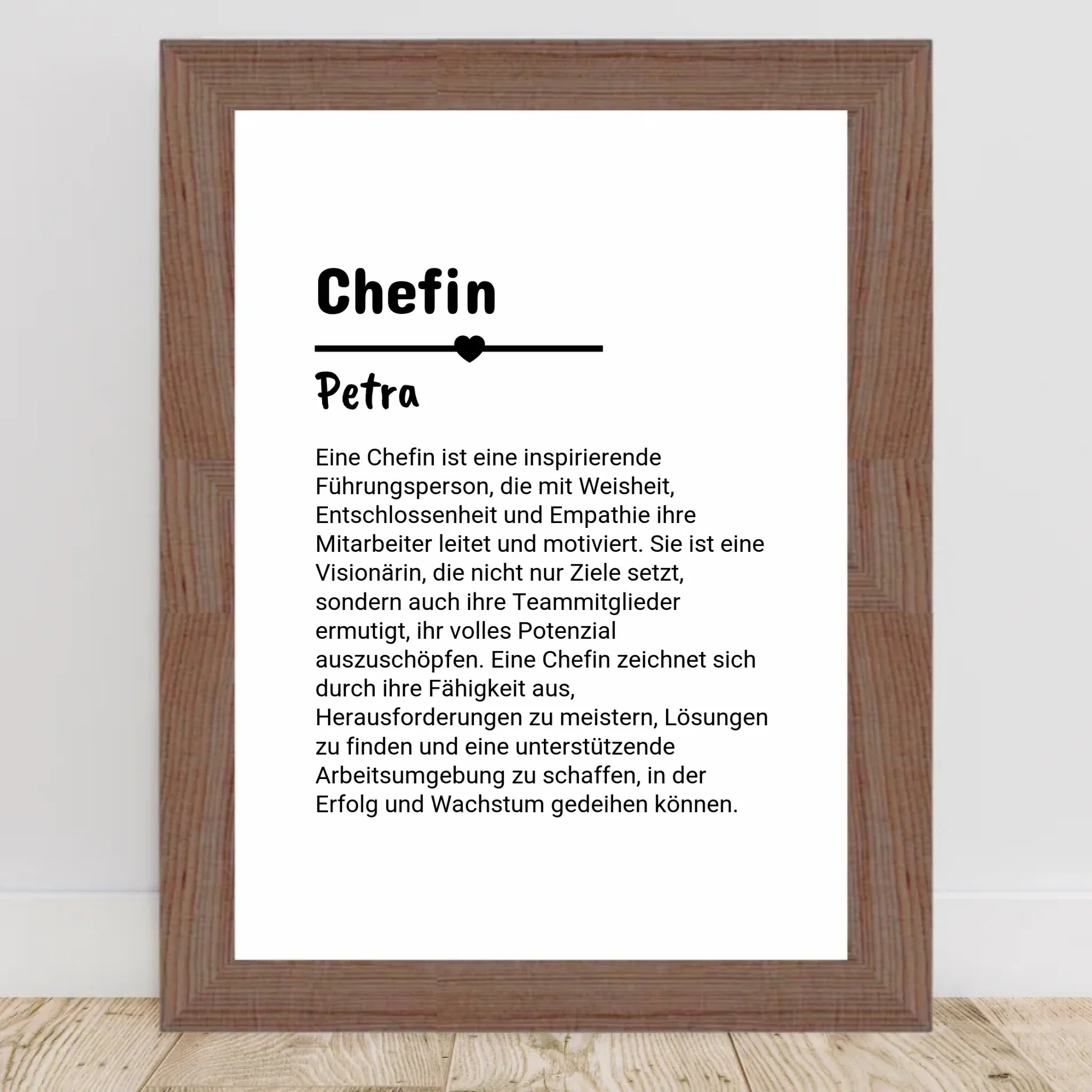 Chefin Definition Poster Geschenk personalisiert - Cantty