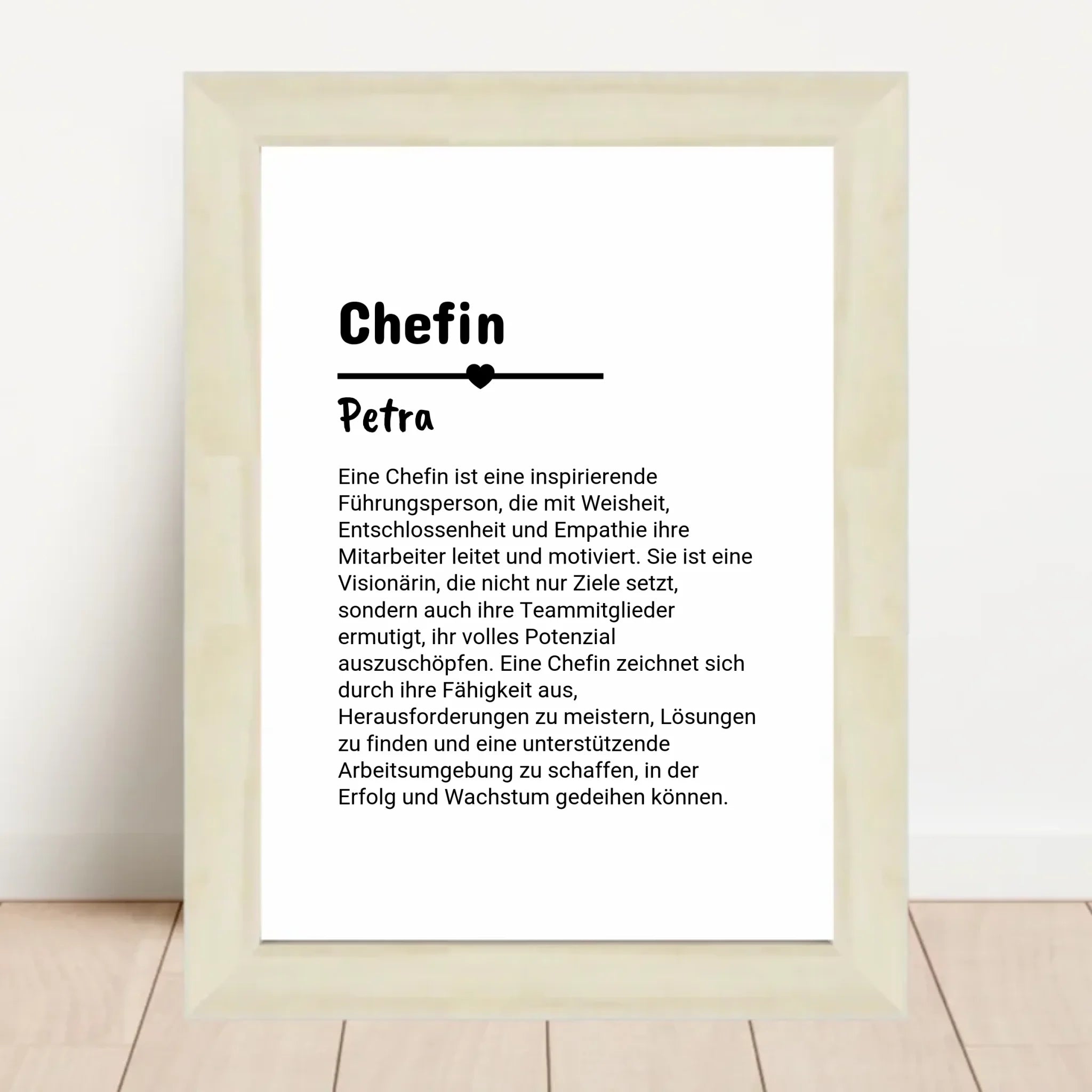 Chefin Definition Poster Geschenk personalisiert - Cantty