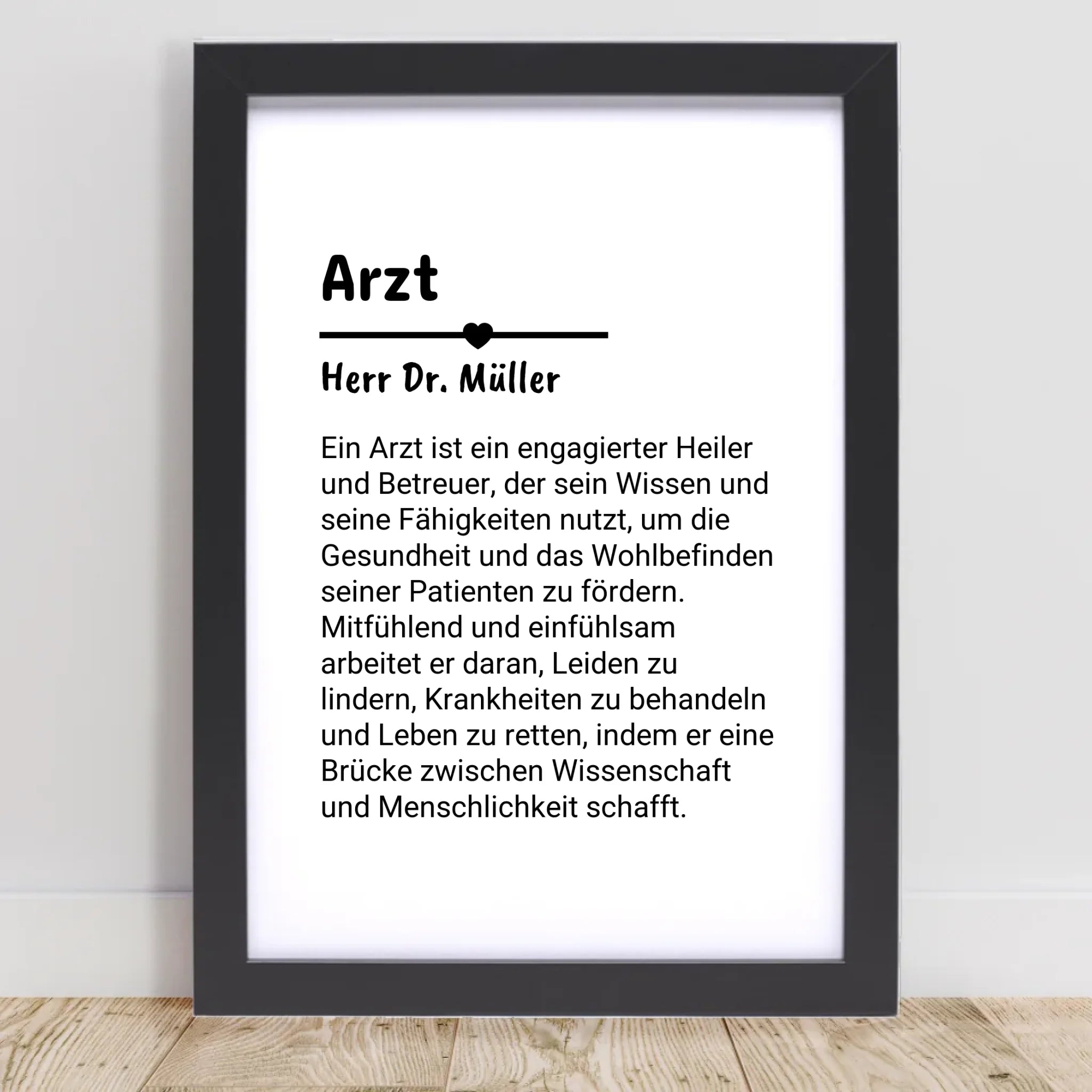 Arzt Definition Poster Geschenk personalisiert - Cantty