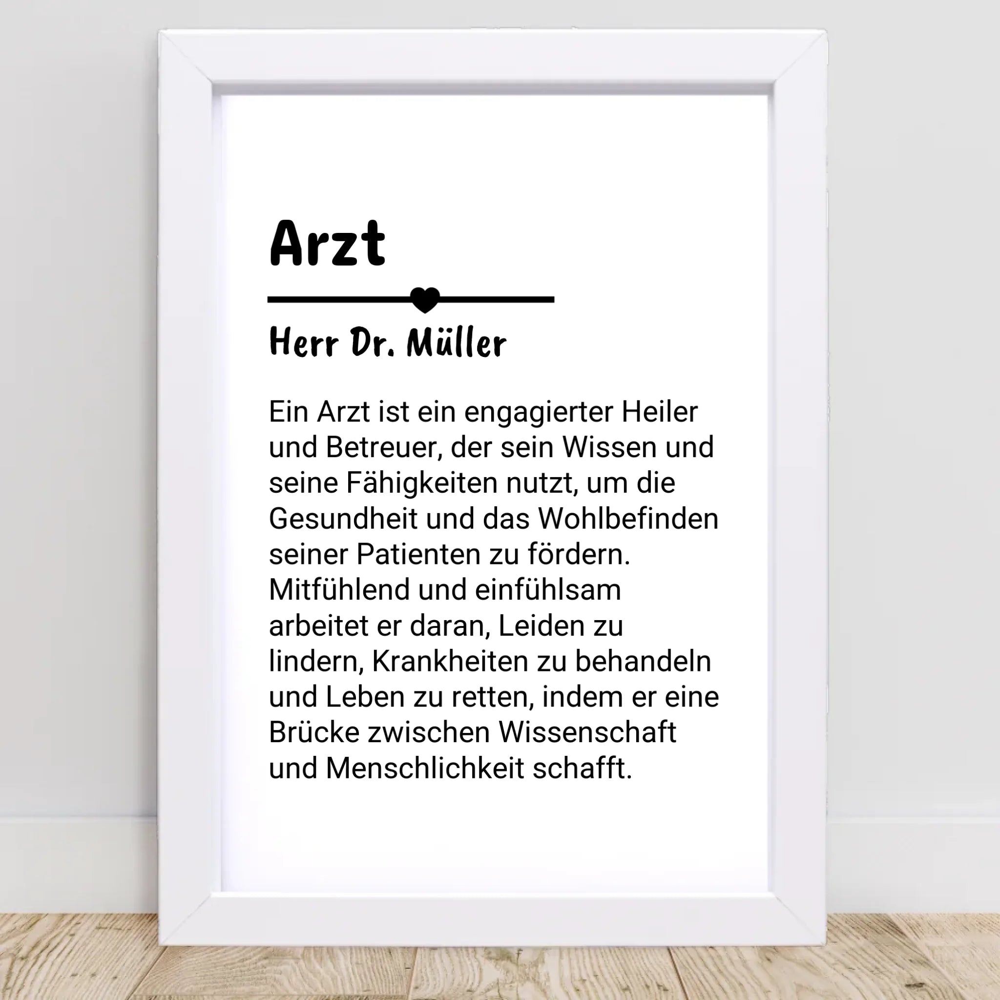 Arzt Definition Poster Geschenk personalisiert - Cantty