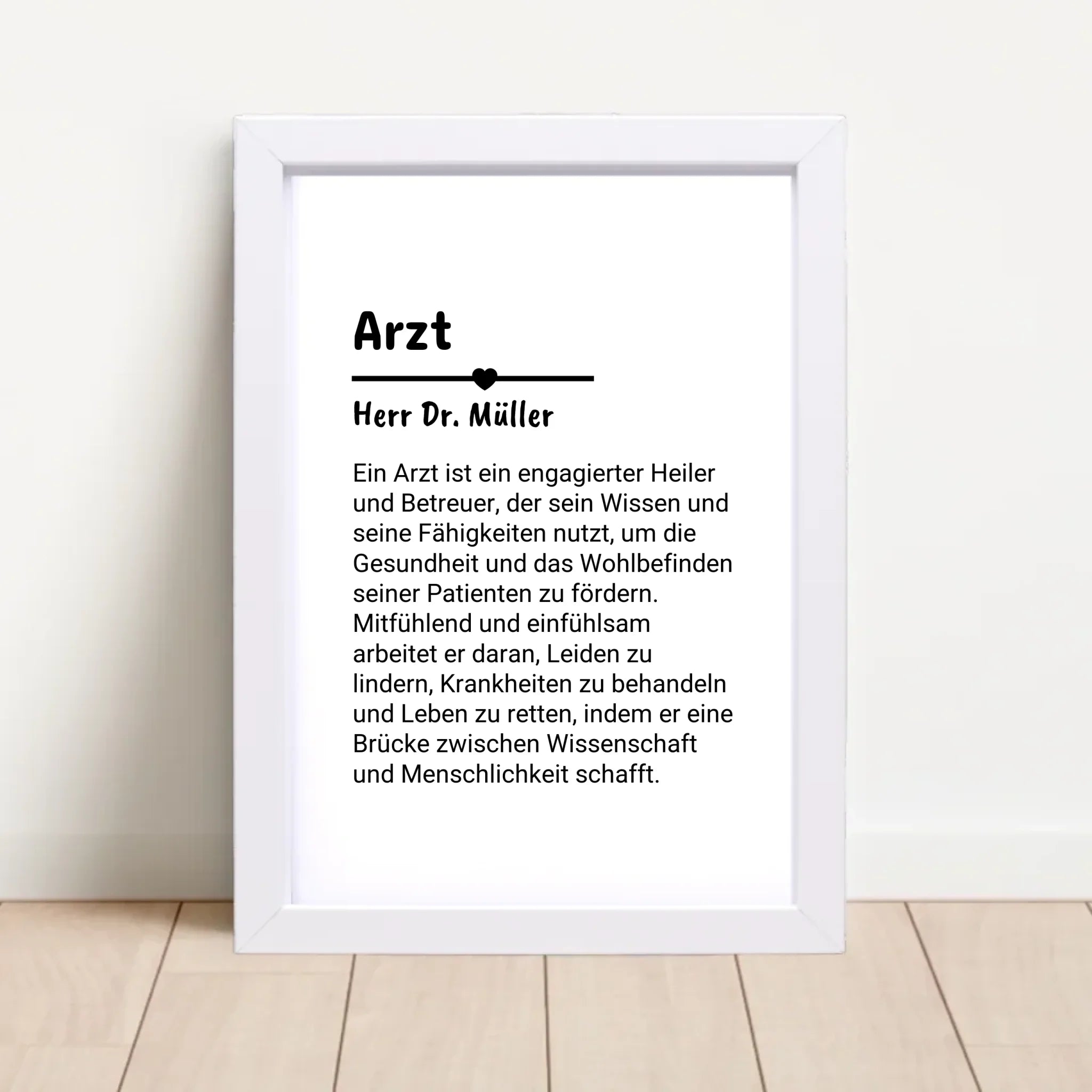 Arzt Definition Poster Geschenk personalisiert - Cantty