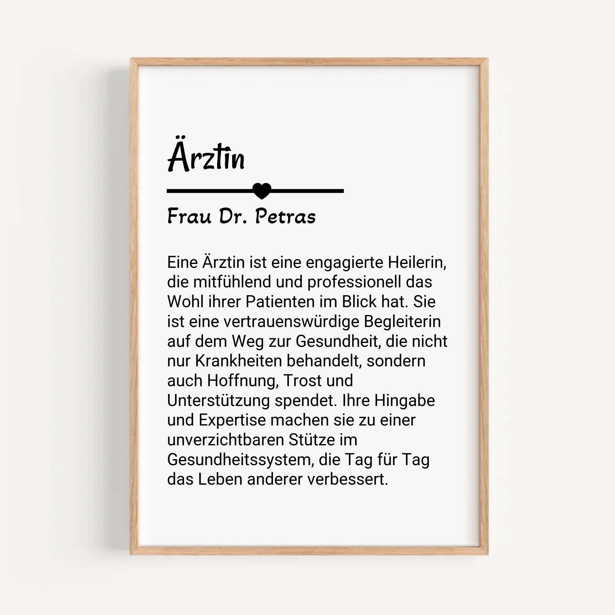 Ärztin Poster Geschenk personalisiert - Cantty