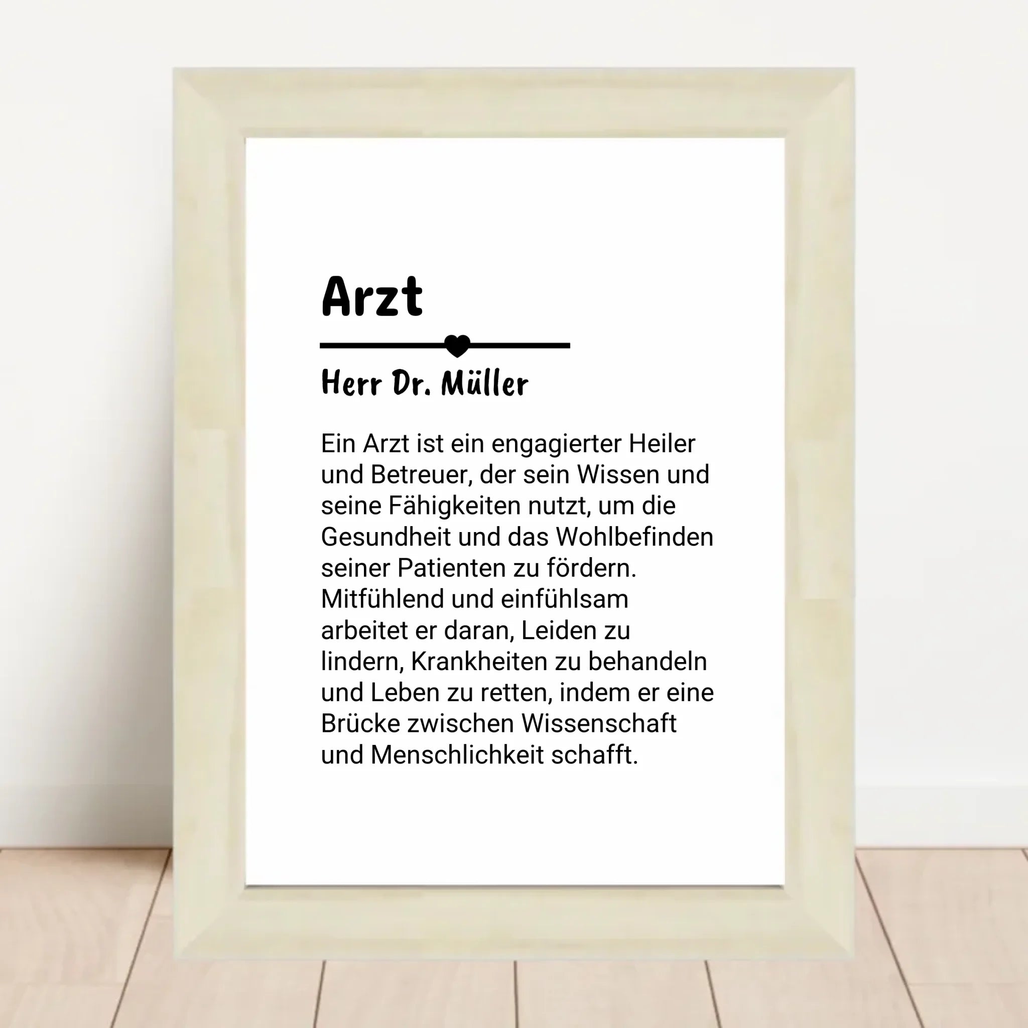 Arzt Definition Poster Geschenk personalisiert - Cantty