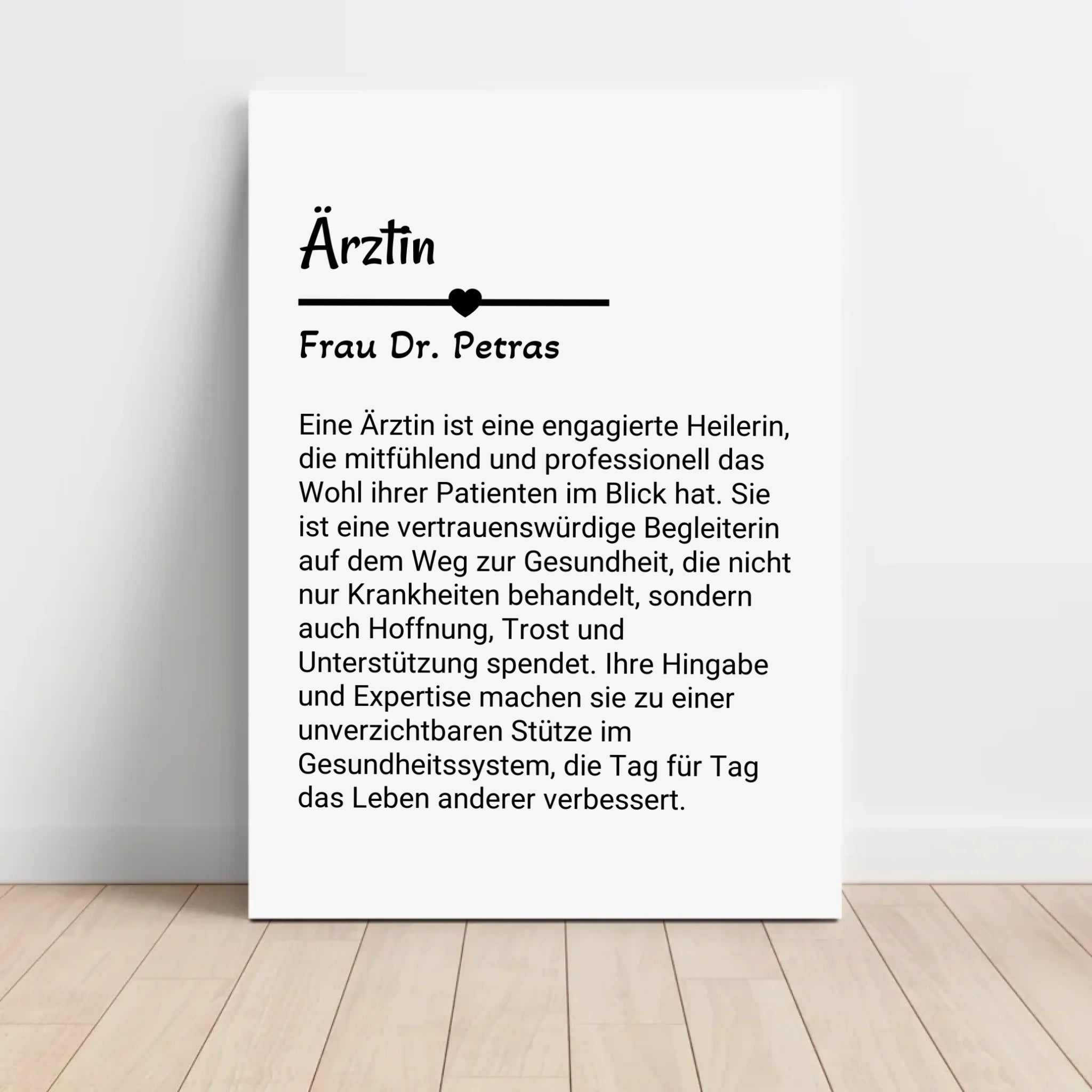 Ärztin Poster Geschenk personalisiert - Cantty