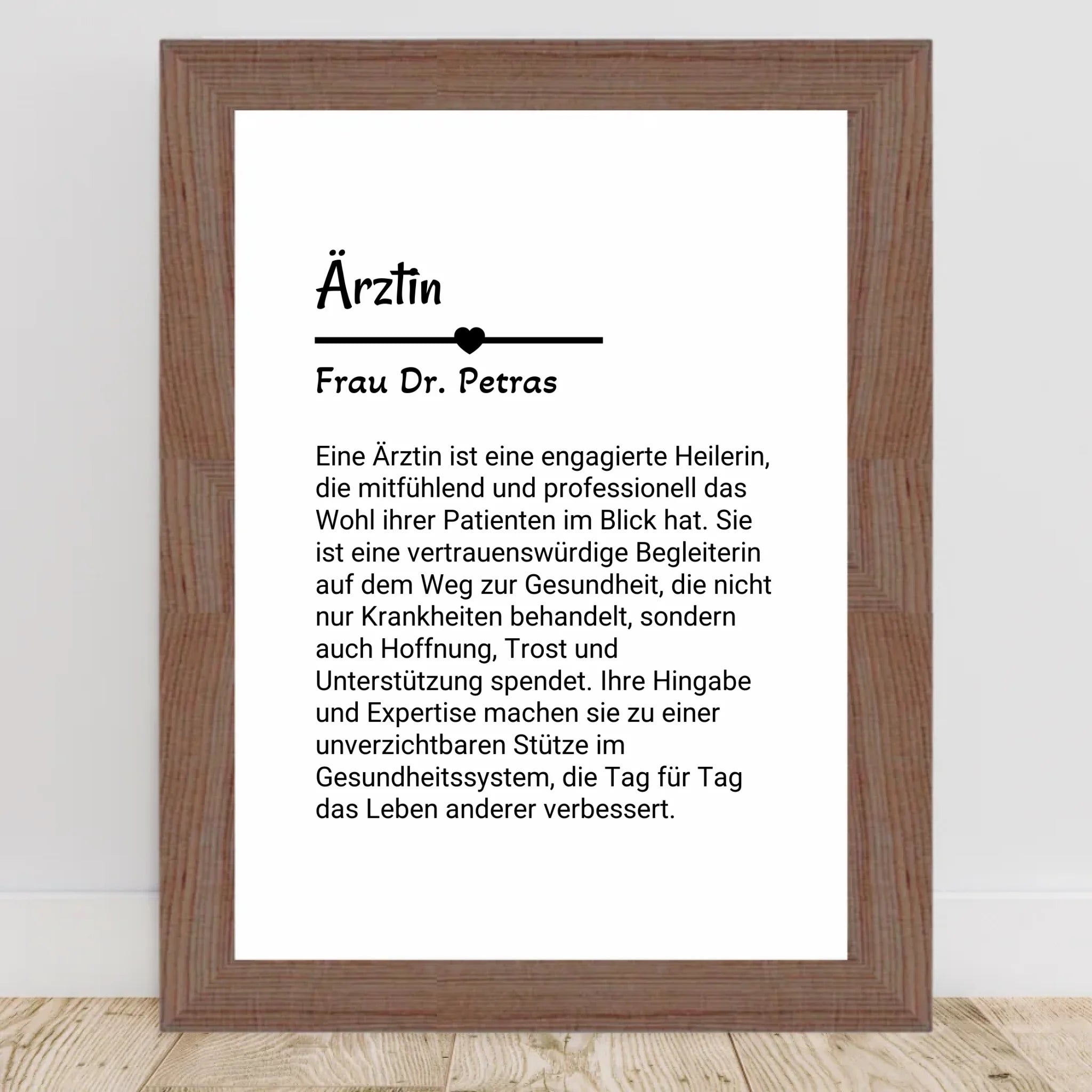 Ärztin Poster Geschenk personalisiert - Cantty