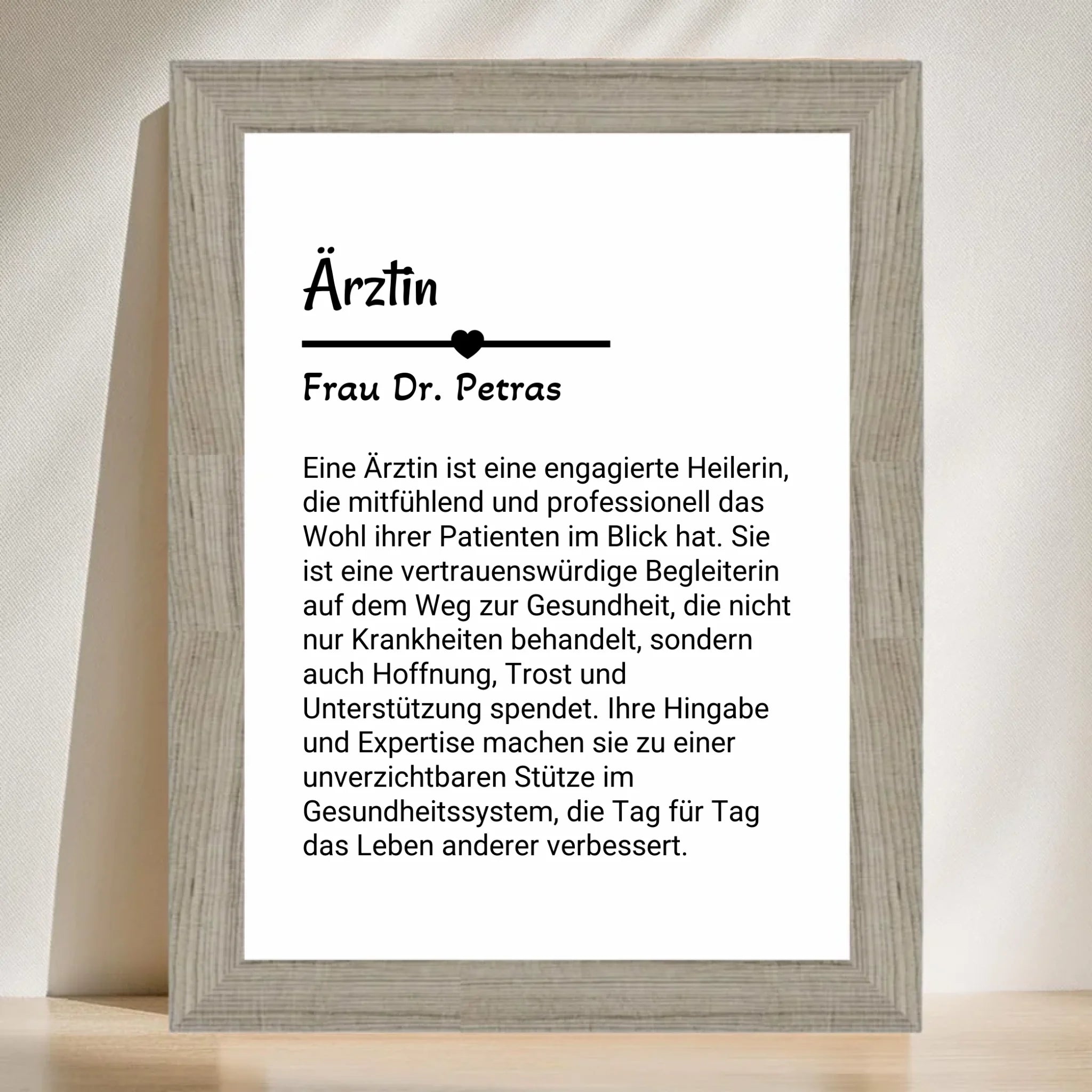 Ärztin Poster Geschenk personalisiert - Cantty