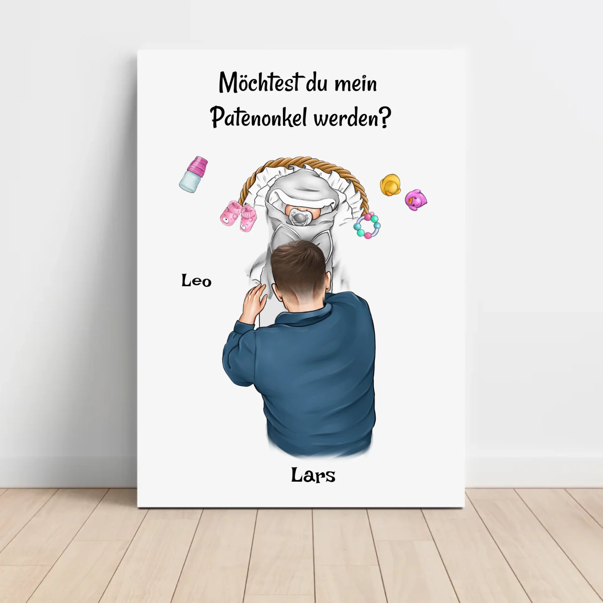 Patenonkel fragen Poster Geschenk personalisiert - Cantty