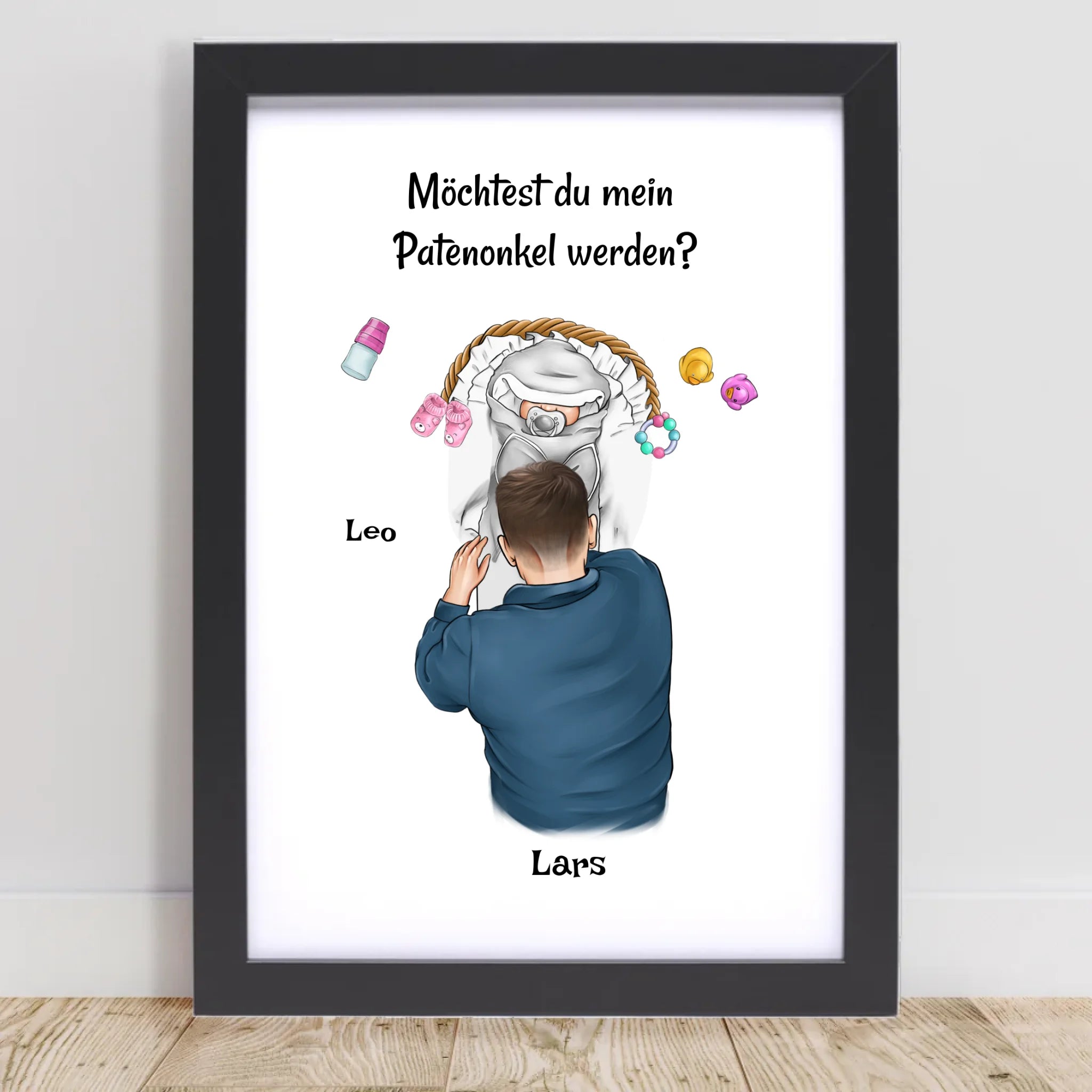 Patenonkel fragen Poster Geschenk personalisiert - Cantty