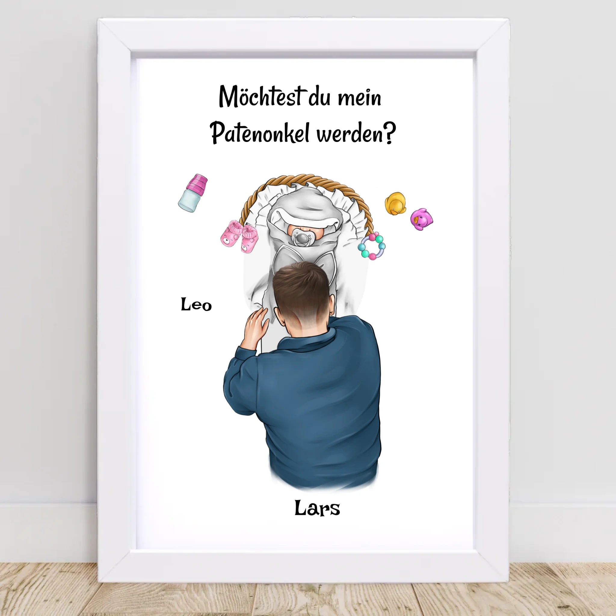 Patenonkel fragen Poster Geschenk personalisiert - Cantty