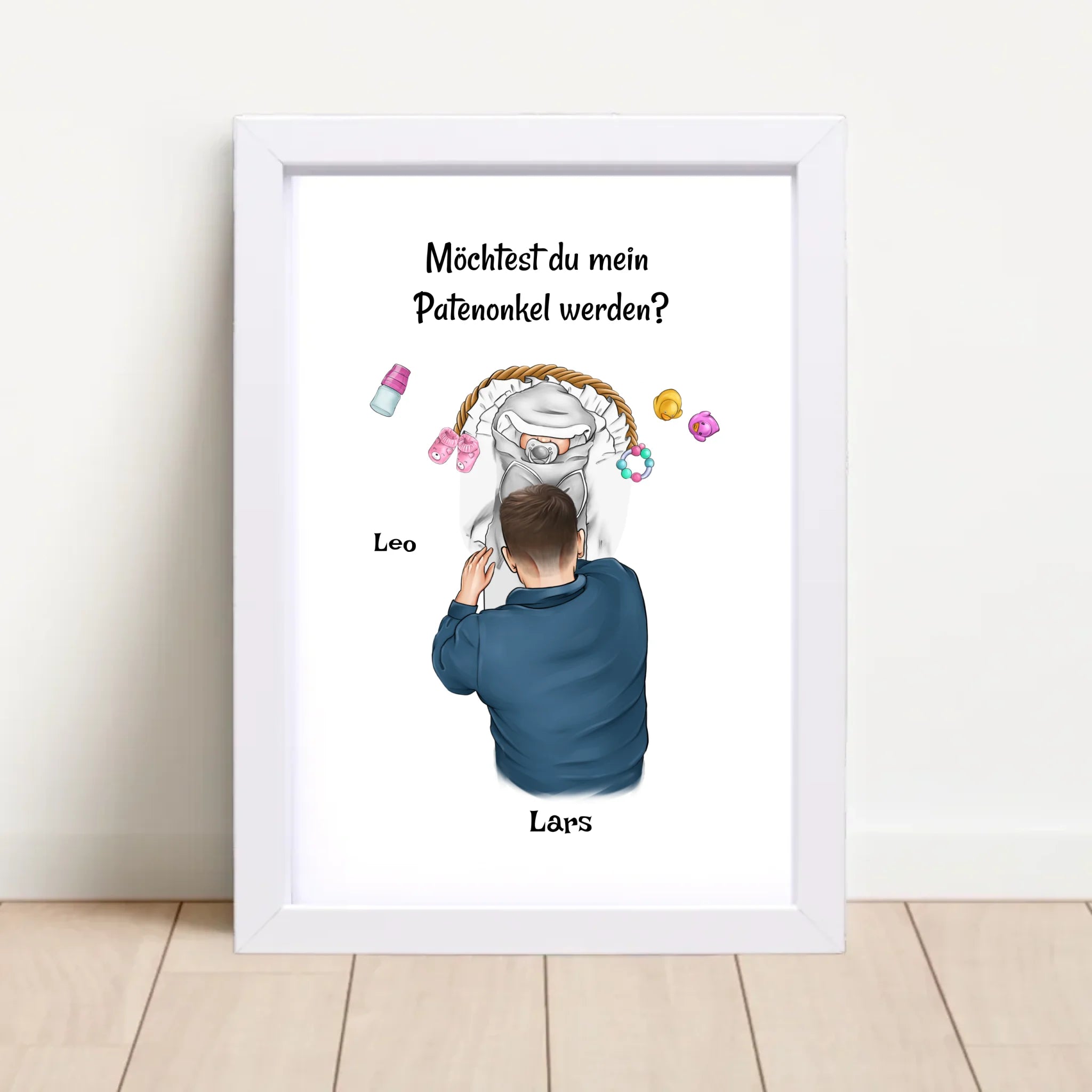 Patenonkel fragen Poster Geschenk personalisiert - Cantty