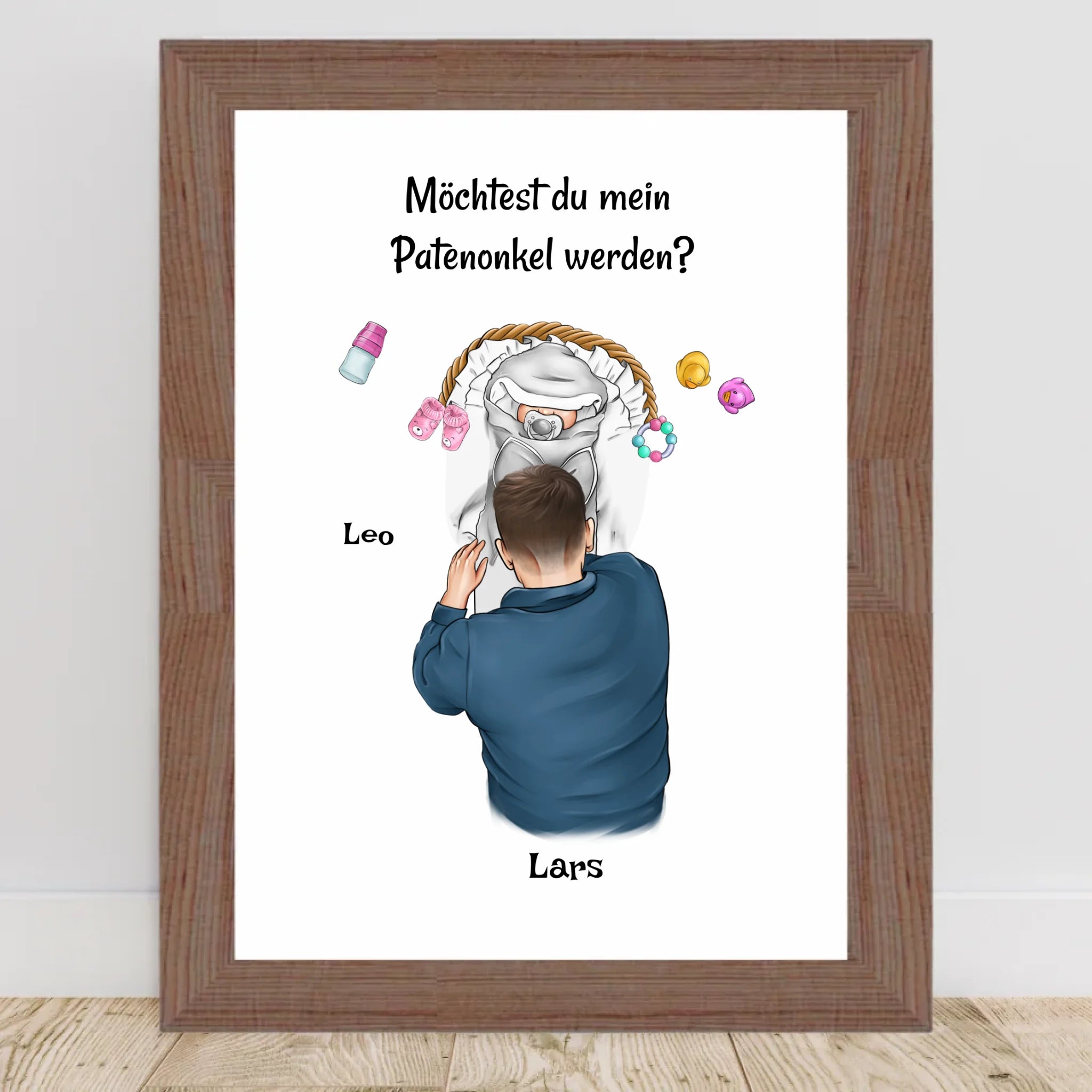 Patenonkel fragen Poster Geschenk personalisiert - Cantty