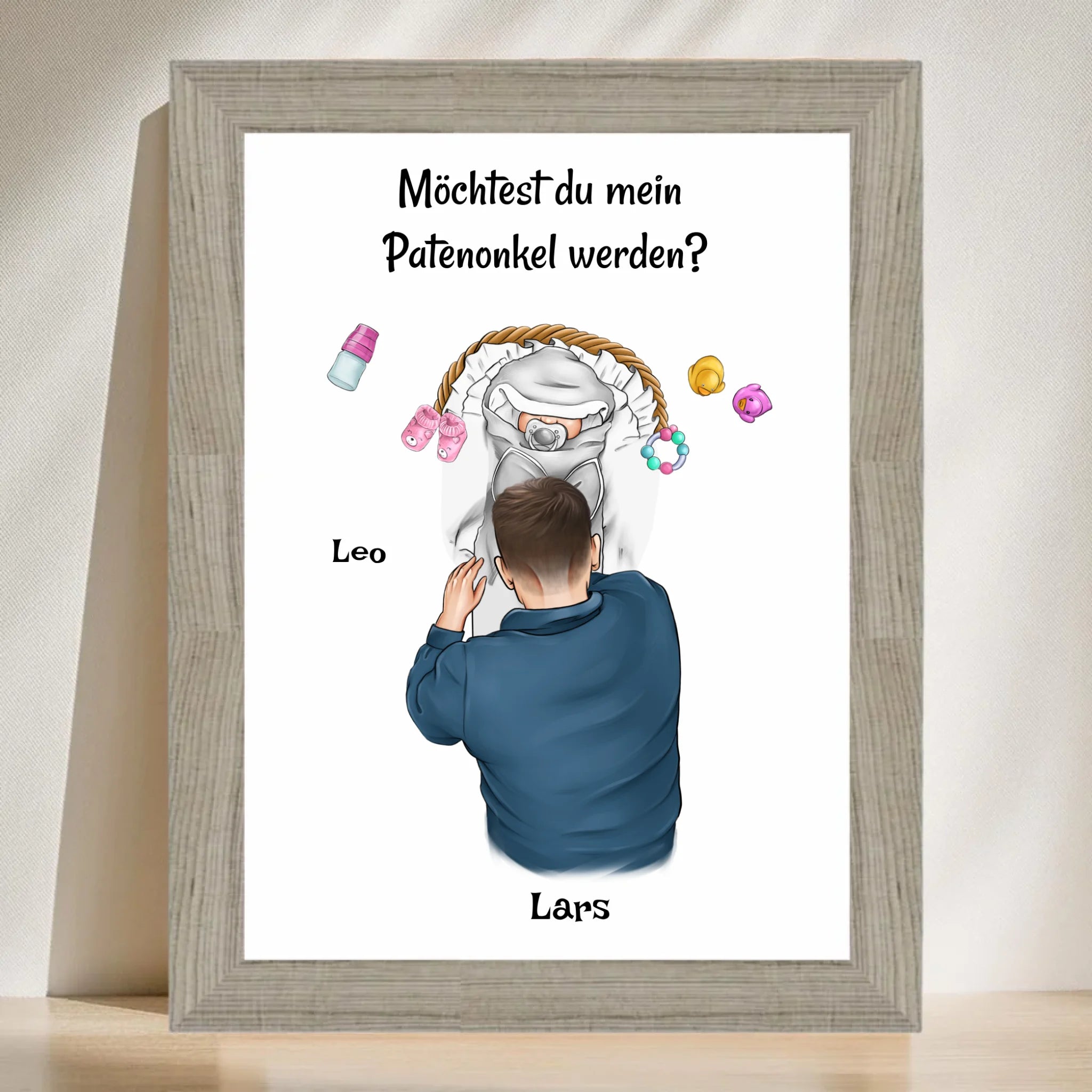 Patenonkel fragen Poster Geschenk personalisiert - Cantty