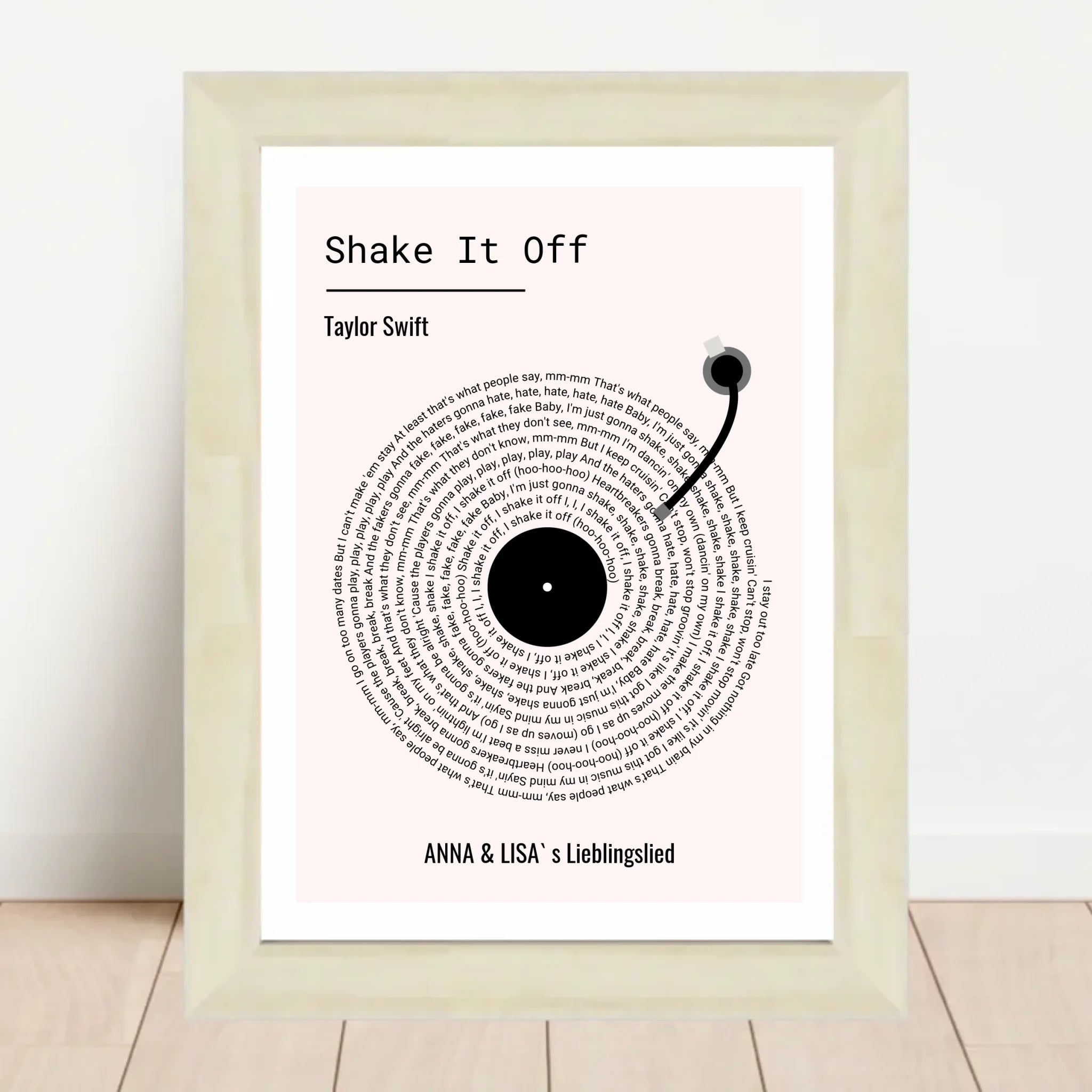 Beste Freundin Weihnachtsgeschenk Songtext Poster mit Bilderrahmen - Cantty