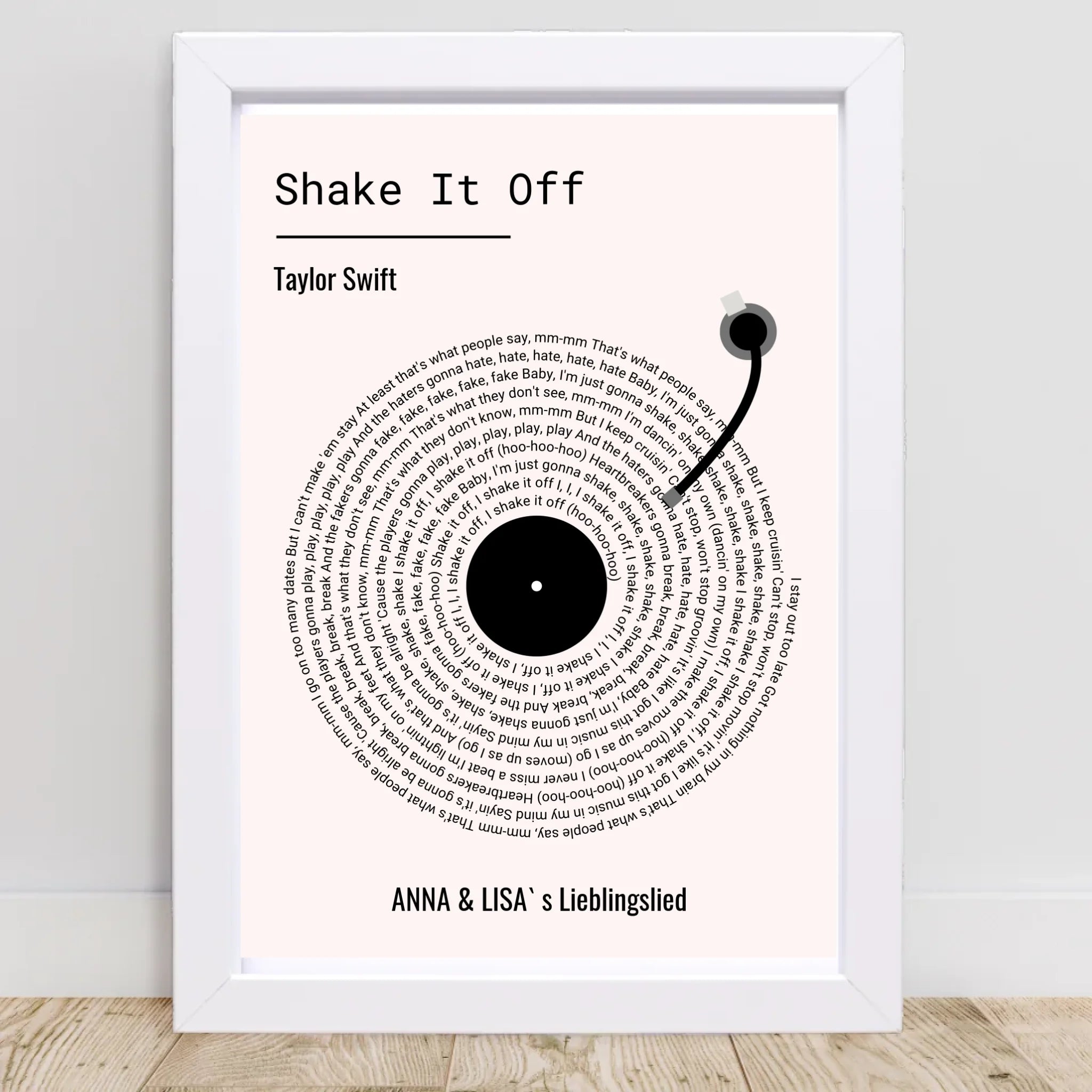 Beste Freundin Weihnachtsgeschenk Songtext Poster mit Bilderrahmen - Cantty