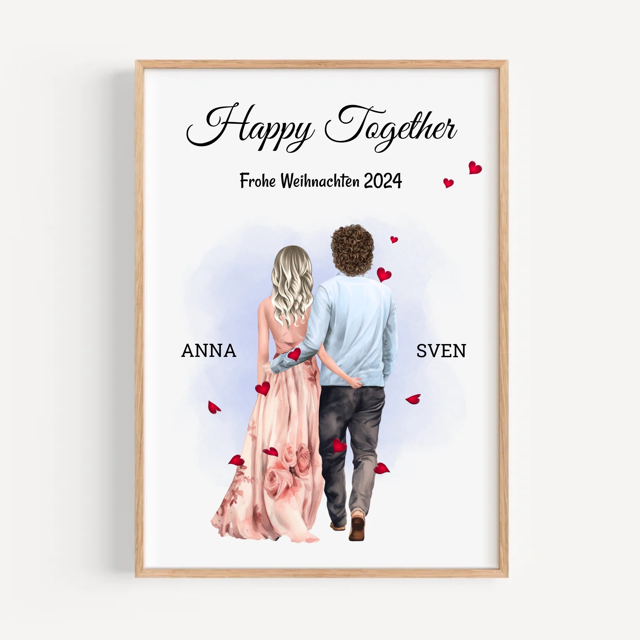 Weihnachtsgeschenk Paar Mann Frau Bild personalisierbar - Cantty